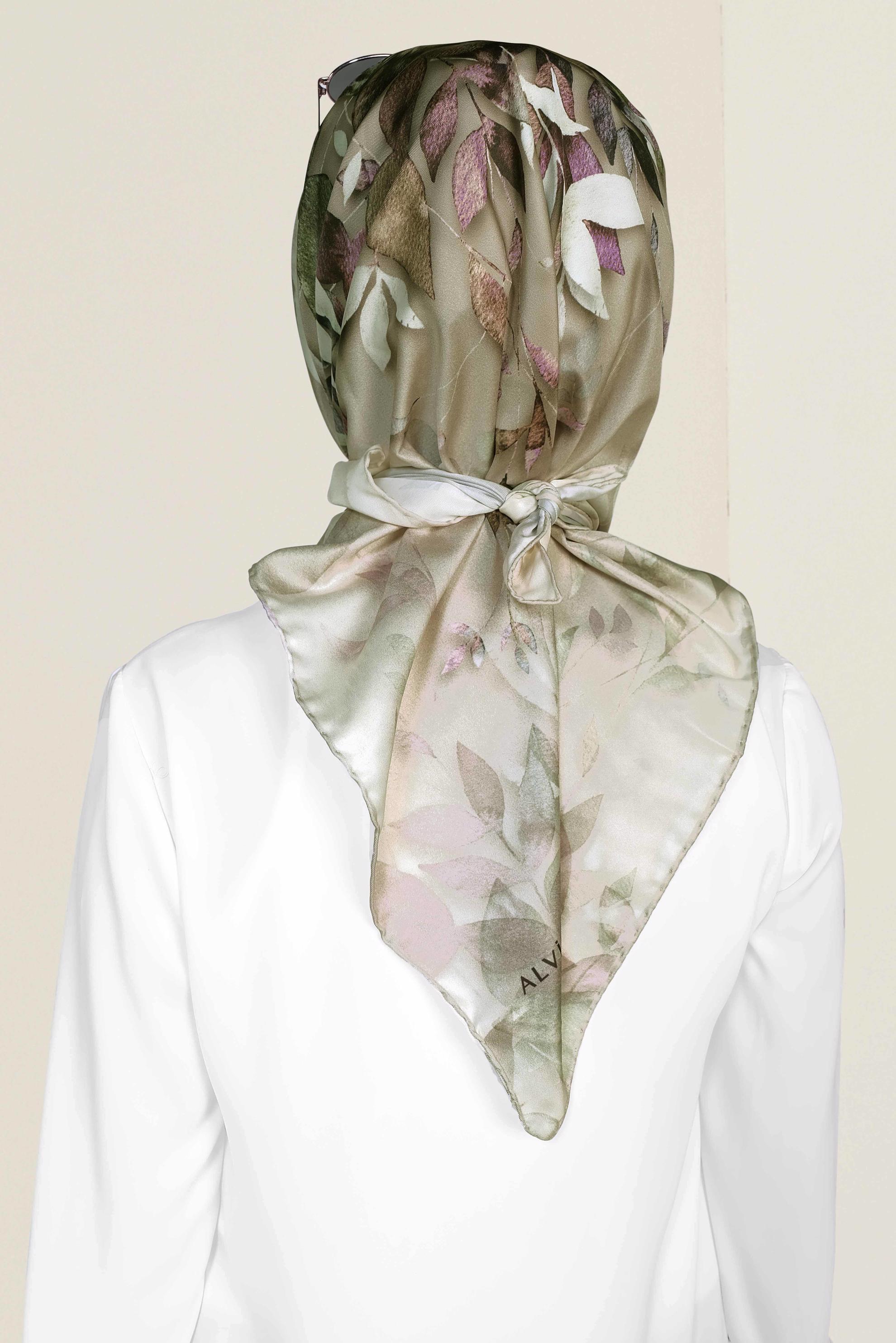 Tesettür giyim BEYAZ 9967-1 ALVİNA DİJİTAL EŞARP