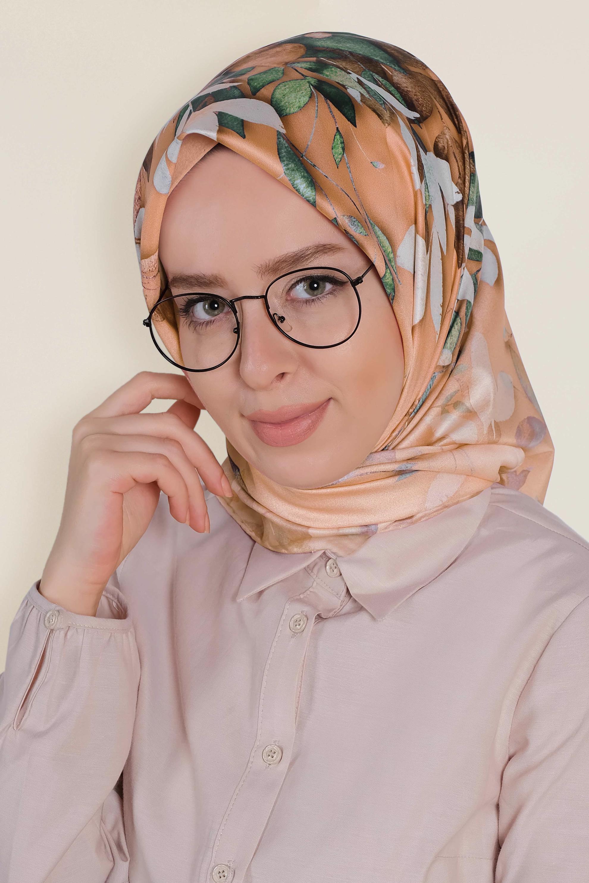 Tesettür giyim PUDRA 9967-1 ALVİNA DİJİTAL EŞARP