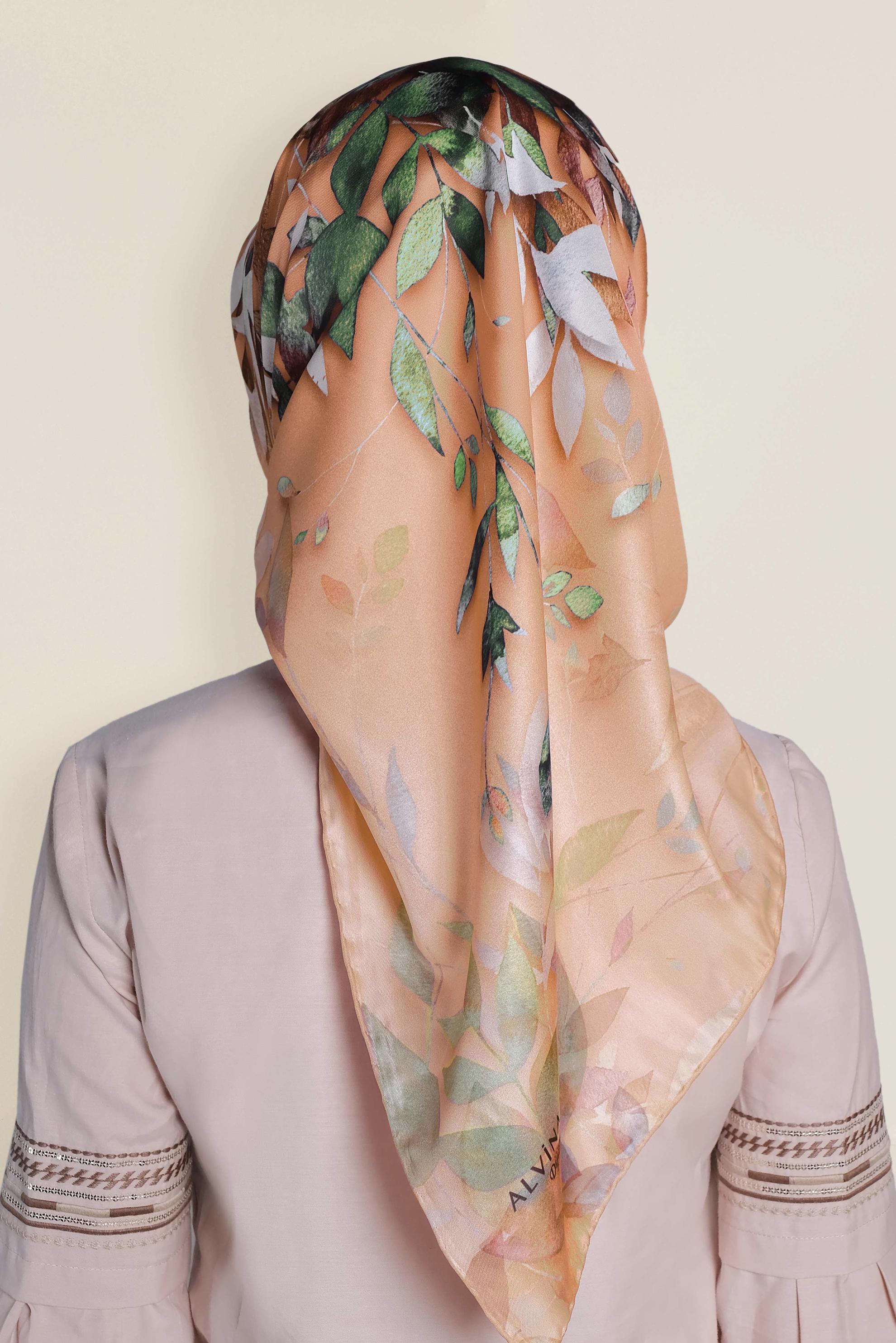 Tesettür giyim PUDRA 9967-1 ALVİNA DİJİTAL EŞARP