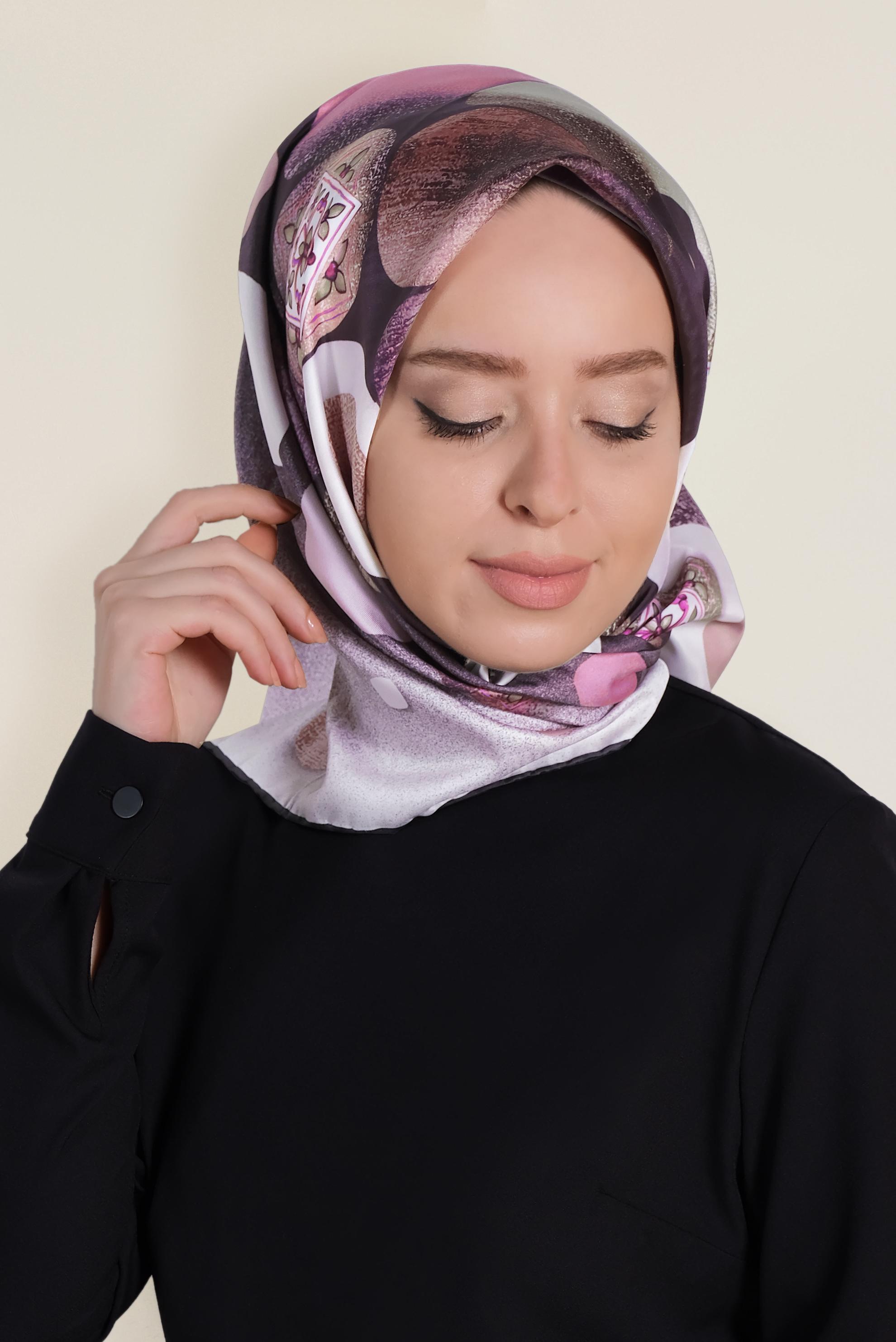 Tesettür giyim MOR 9968-1 ALVİNA DİJİTAL EŞARP