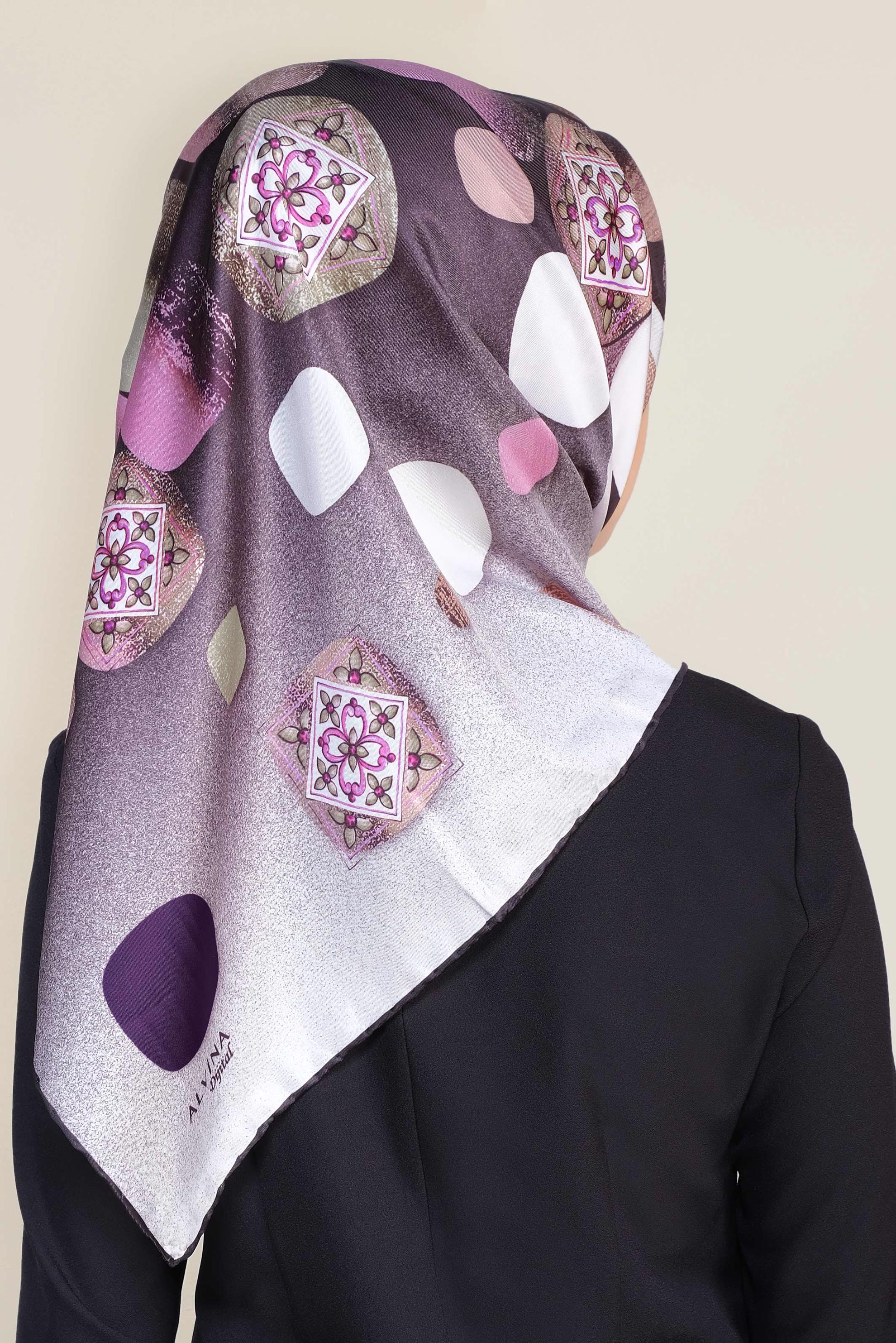 Tesettür giyim MOR 9968-1 ALVİNA DİJİTAL EŞARP