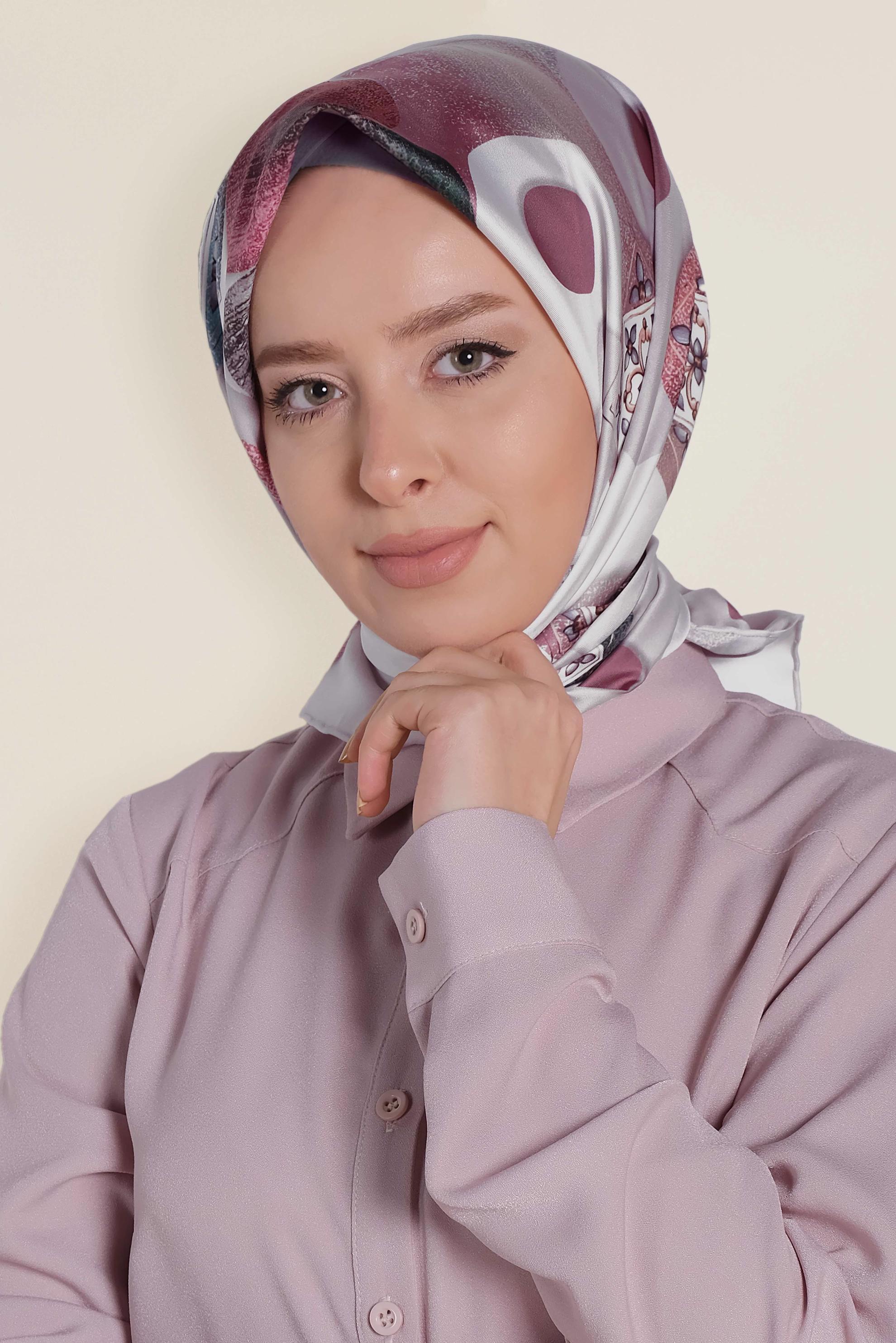 Tesettür giyim BEJ 9968-1 ALVİNA DİJİTAL EŞARP