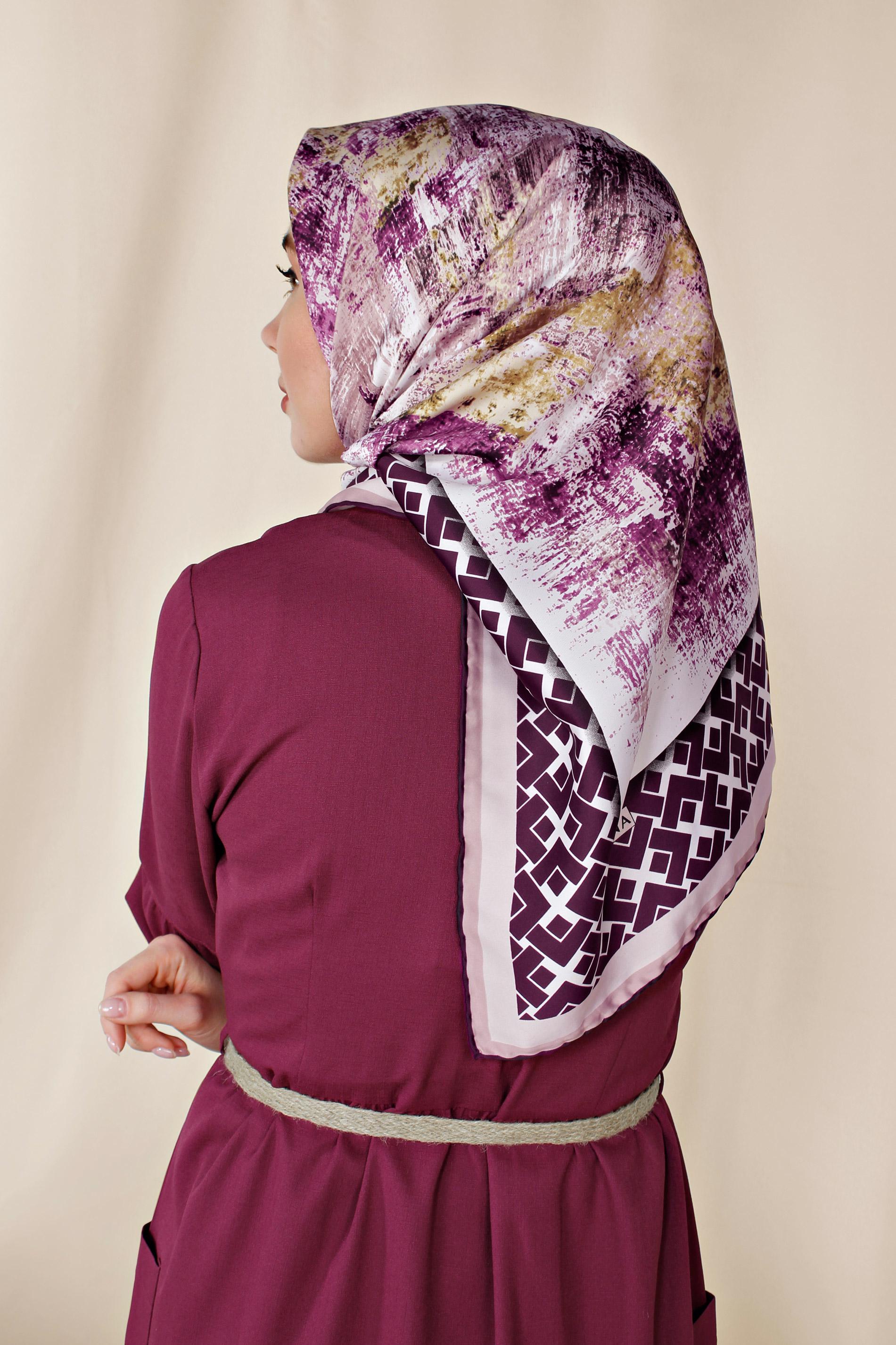 Tesettür giyim MÜRDÜM 11435-1  ALVİNA DESENLİ EŞARP