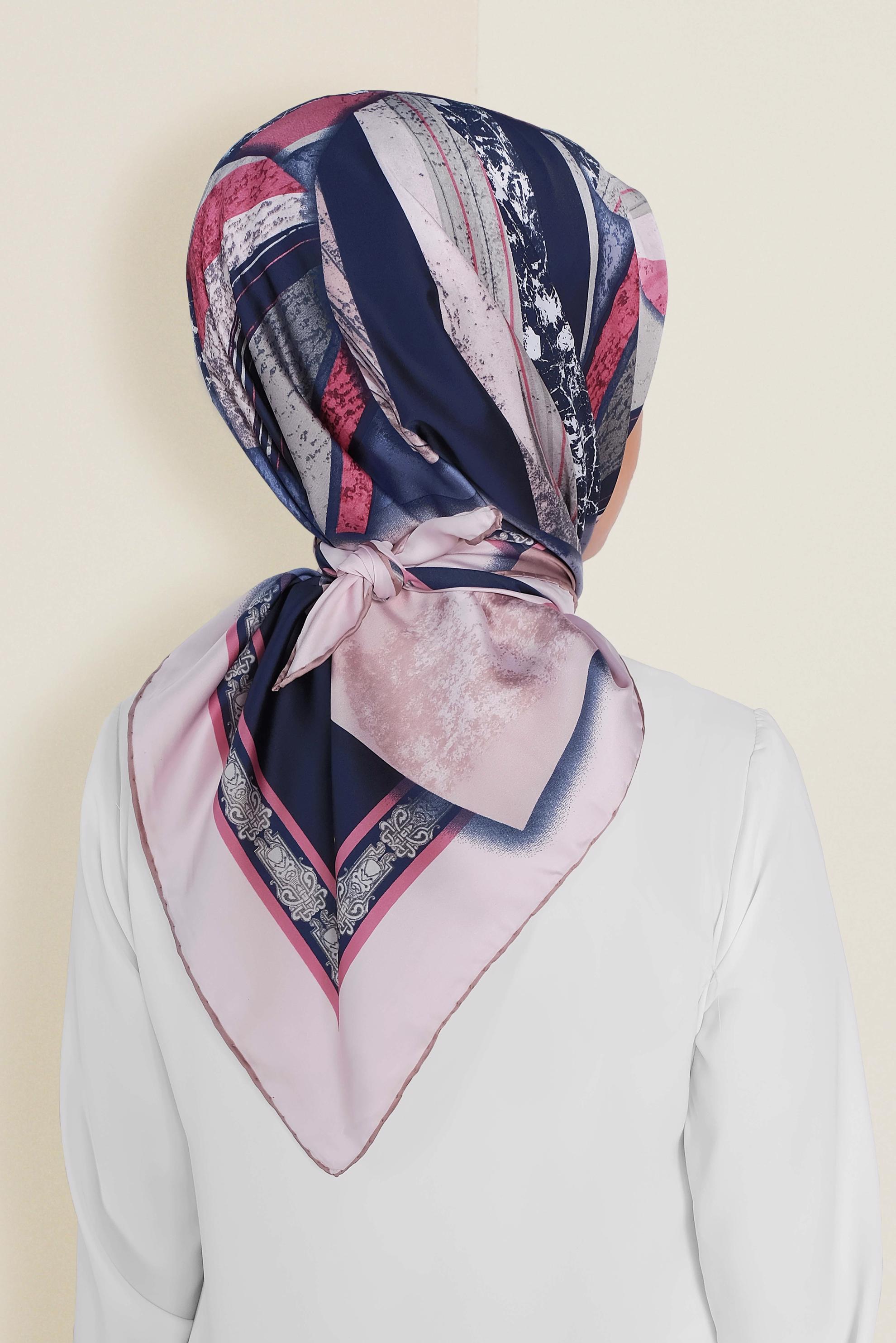 Tesettür giyim PUDRA 12187-1 ALVİNA DESENLİ EŞARP