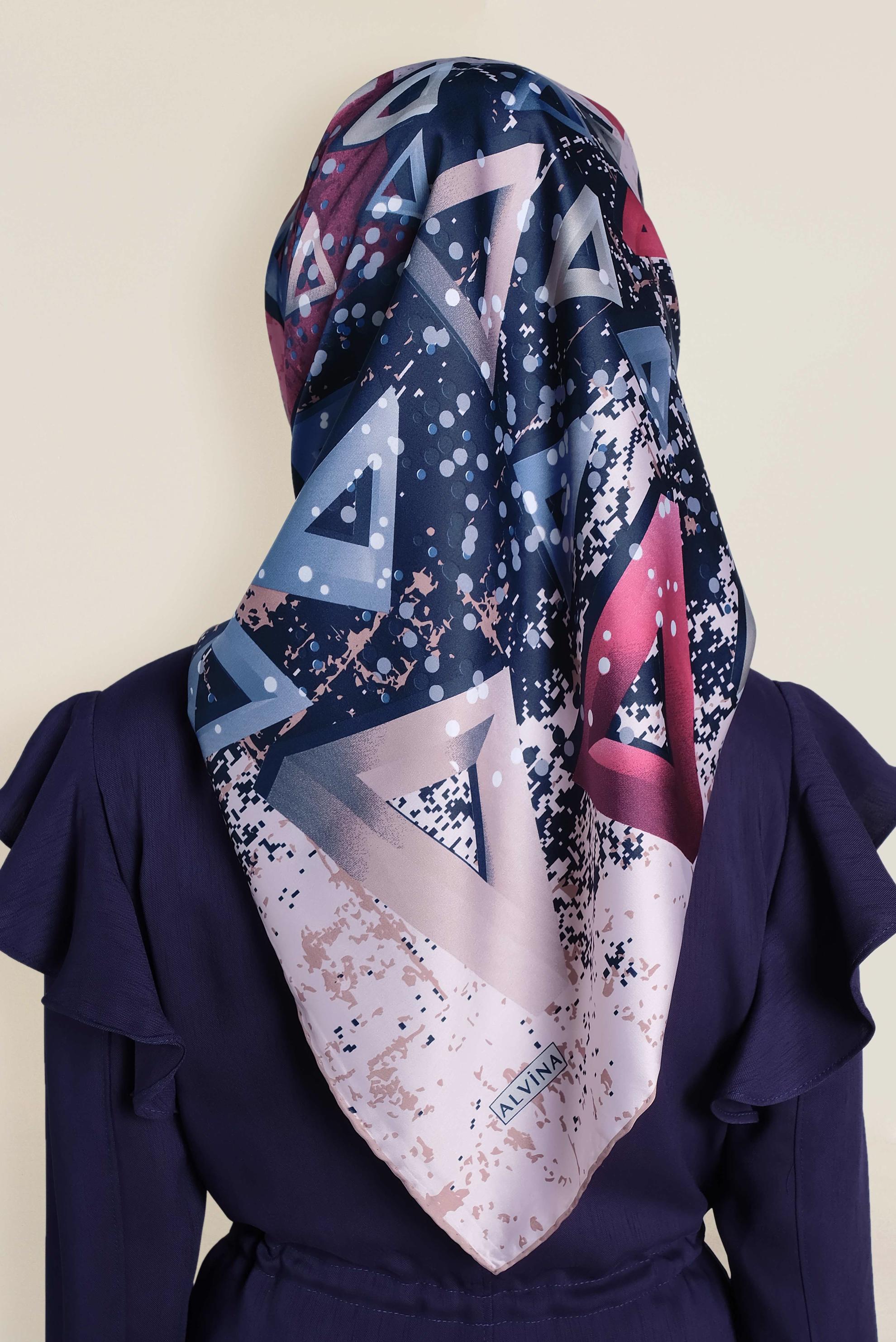 Tesettür giyim PUDRA 12188-1 ALVİNA DESENLİ EŞARP