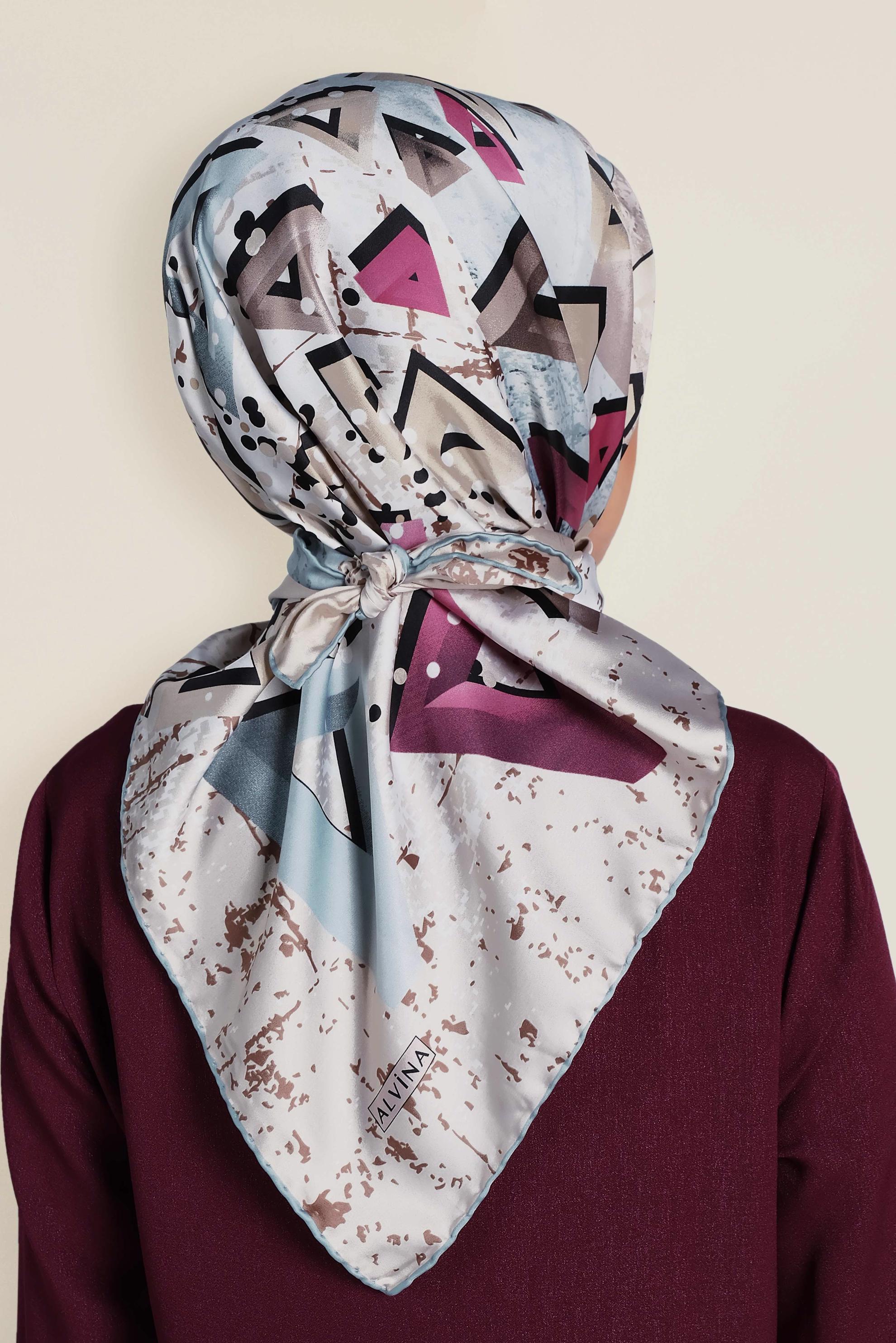 Tesettür giyim YEŞİL 12188-1 ALVİNA DESENLİ EŞARP