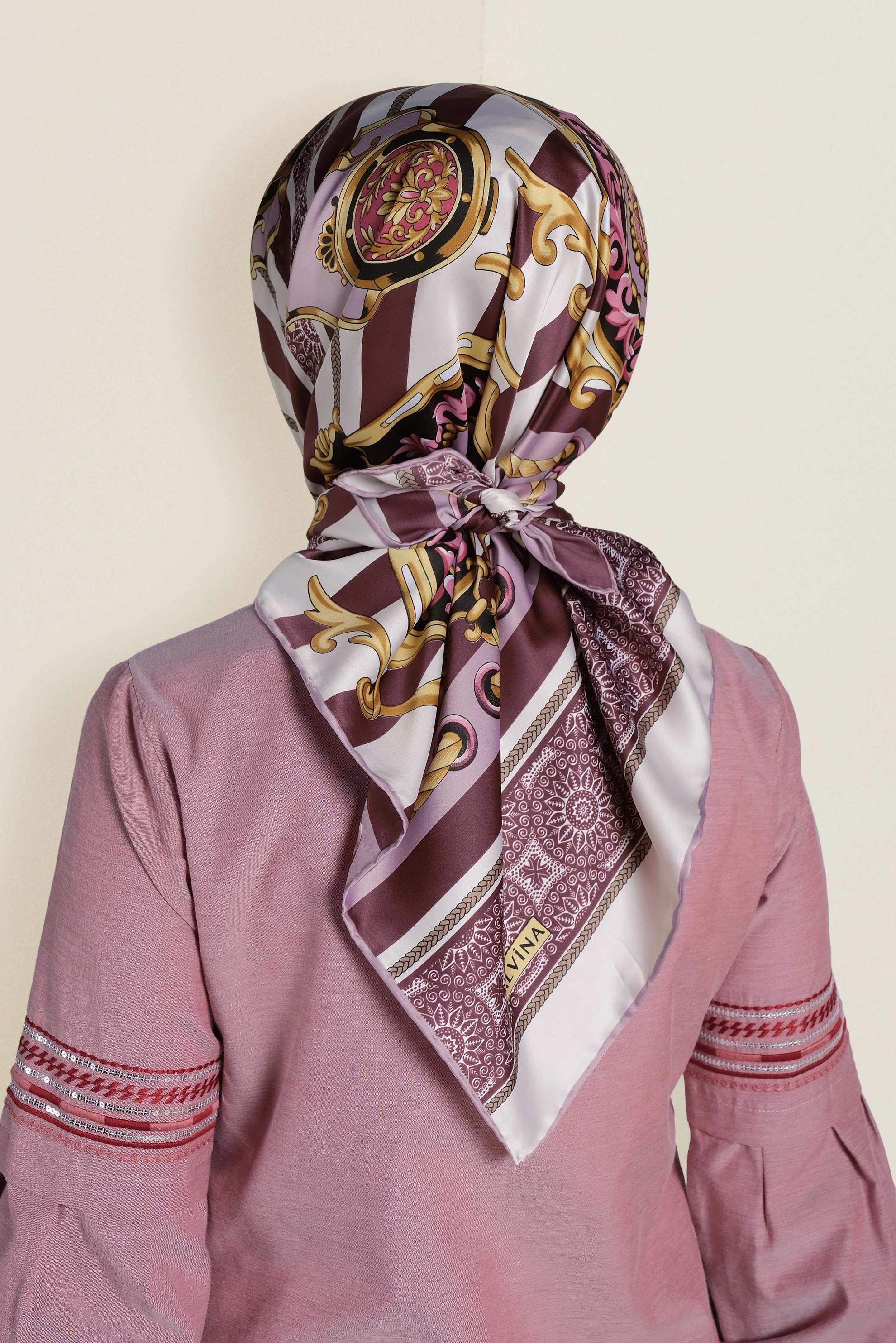 Tesettür giyim MÜRDÜM 13311-1 ALVİNA DESENLİ EŞARP