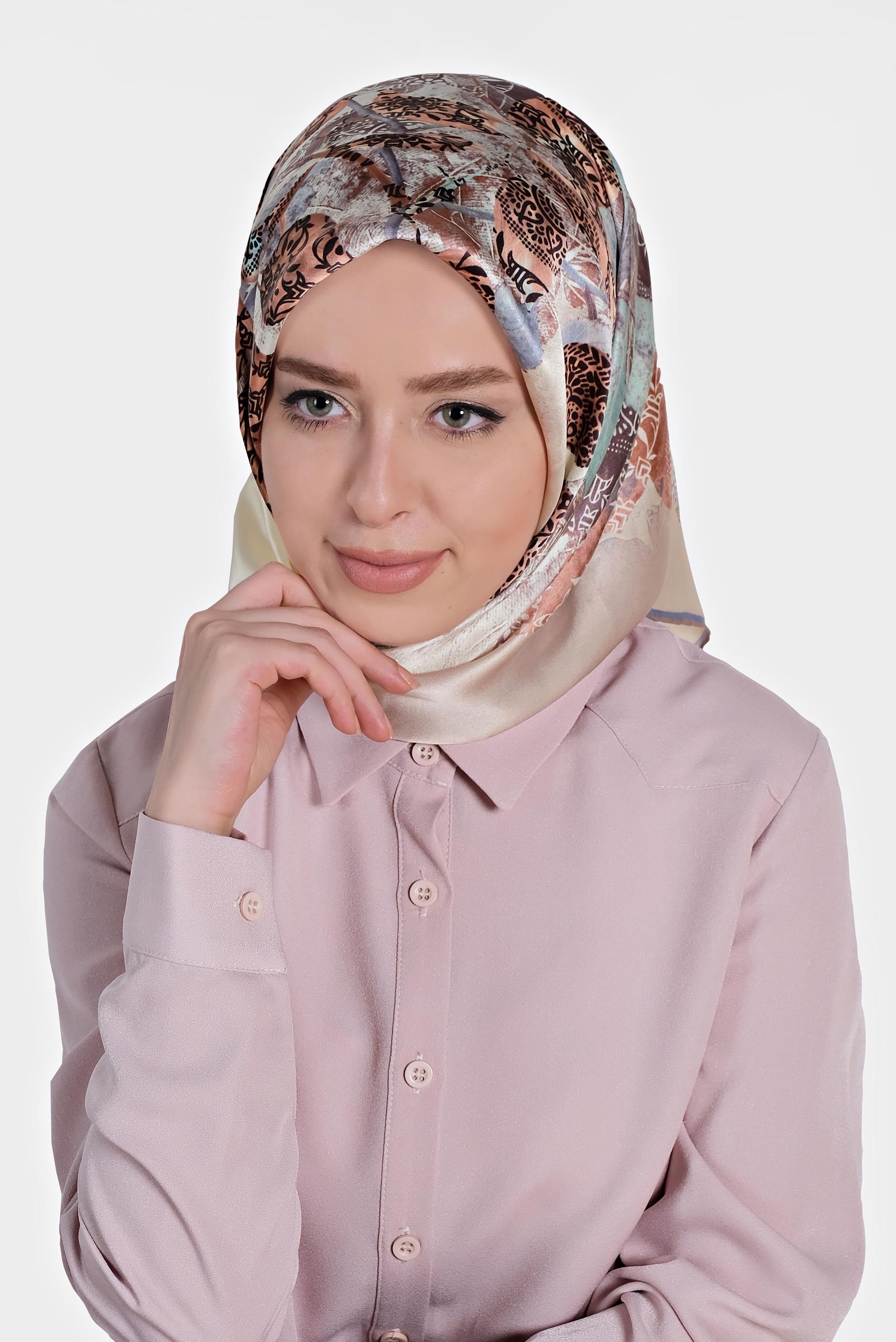 Hijab clothing POWDER 18403-1 ALVİNA İPEK EŞARP