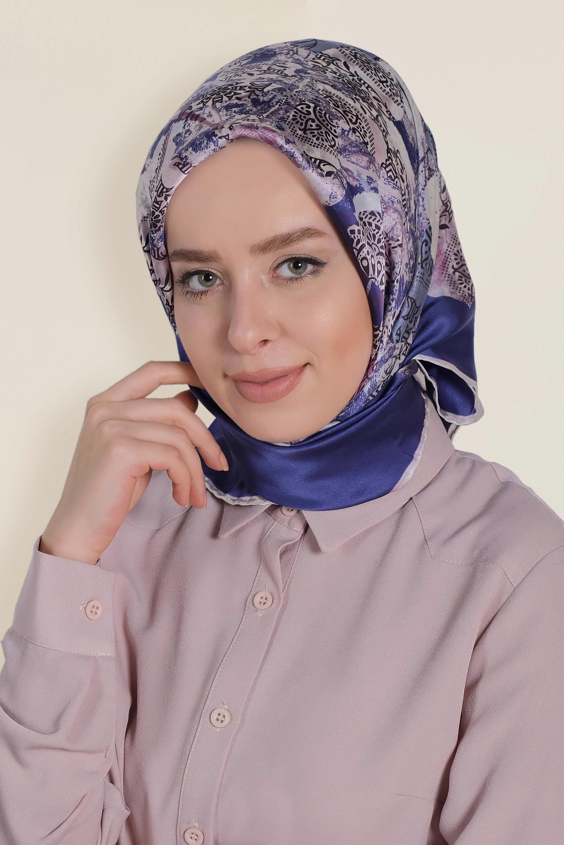 Hijab clothing PURPLE 18403-1 ALVİNA İPEK EŞARP