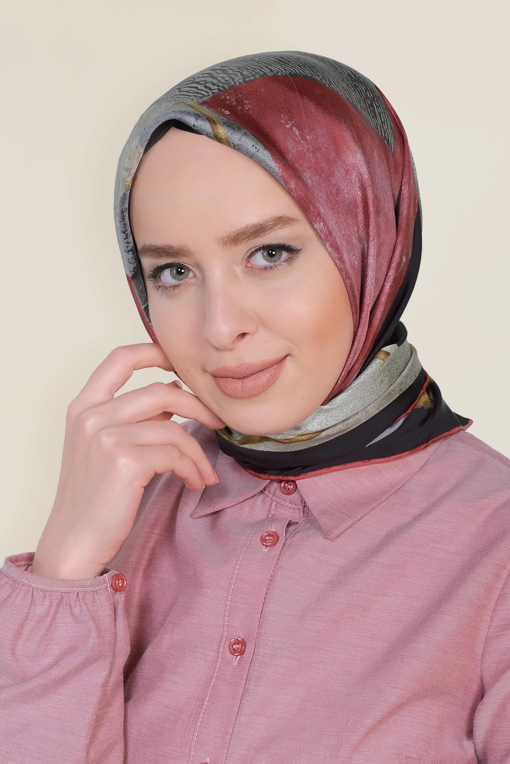 Tesettür giyim SİYAH 18412-1 ALVİNA TWİLL İPEK EŞARP