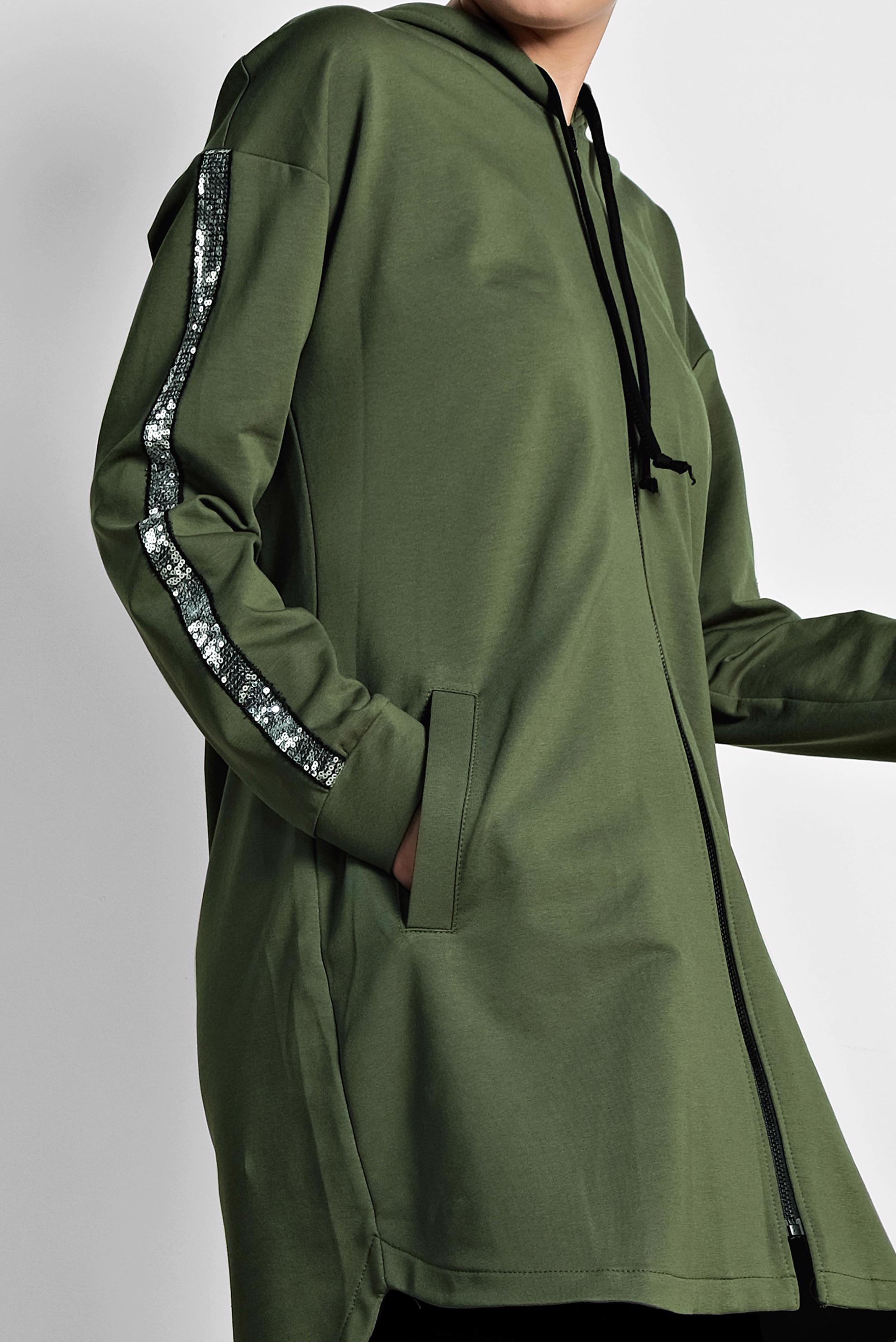 Hijab clothing KHAKI Sequin Tracksuit Tunic 4199 