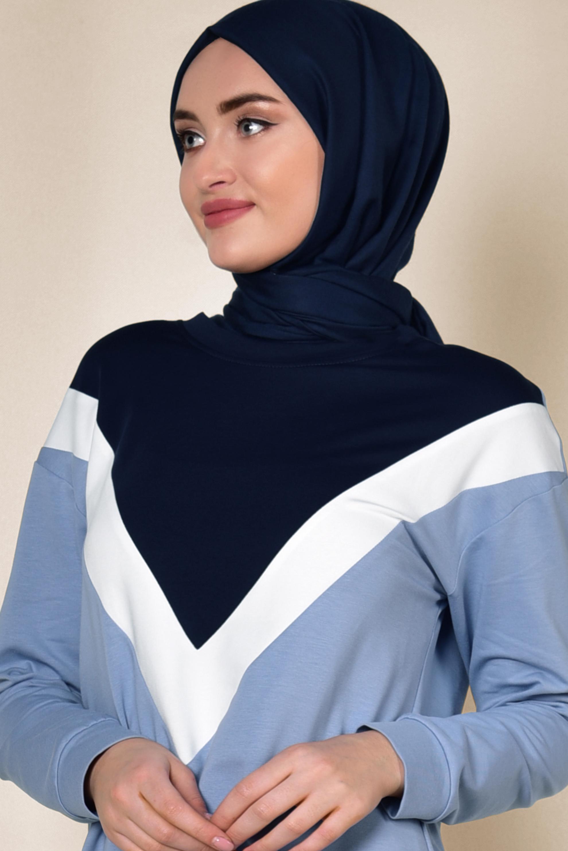 Hijab clothing BLUE Cotton Tracksuit 4871 