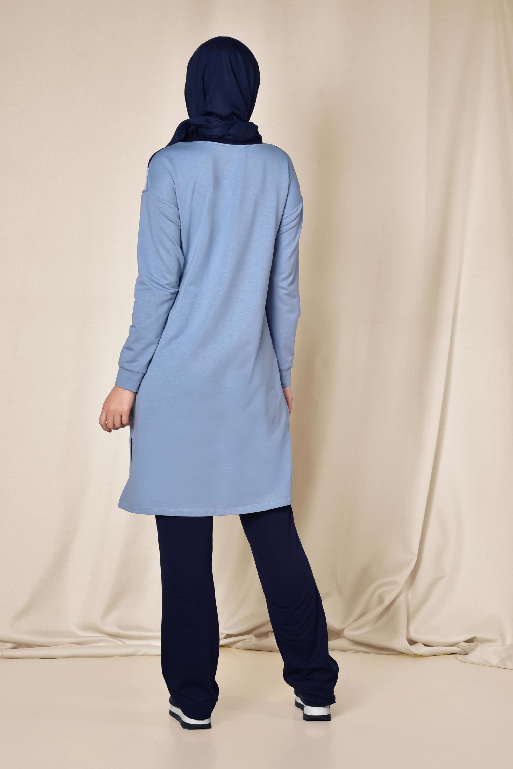 Hijab clothing BLUE Cotton Tracksuit 4871 