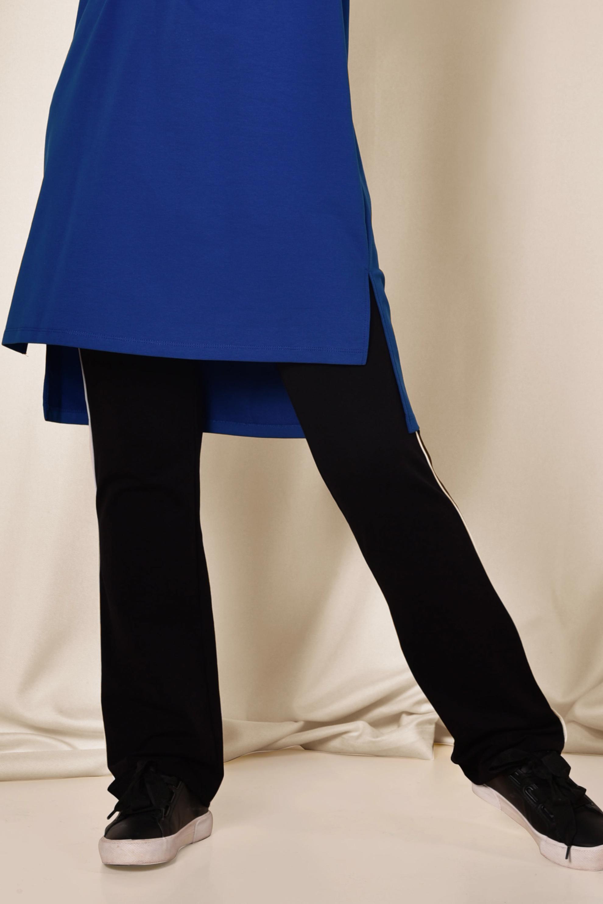 Tesettür giyim LACİVERT PAMUKLU İKİLİ PANTOLONLU EŞOFMAN TAKIMI 4871