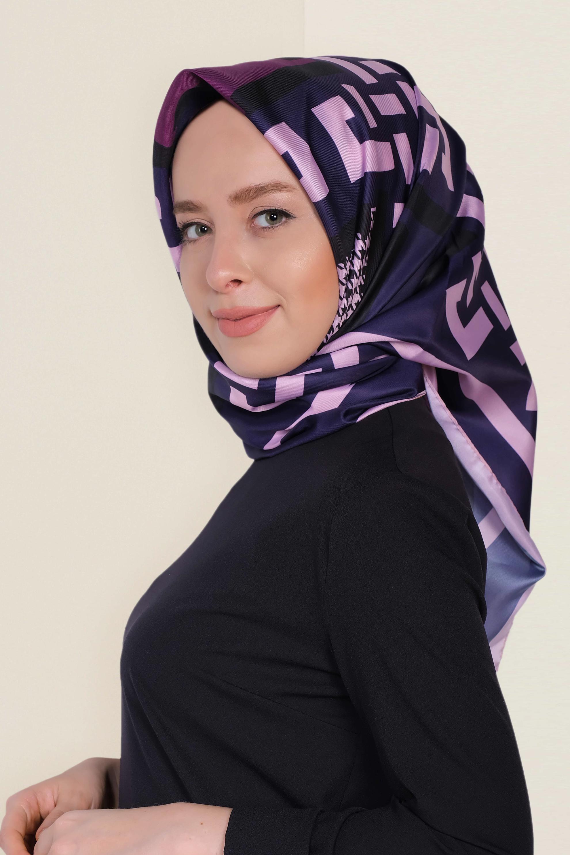 Tesettür giyim MOR 9949 ALVİNA DİJİTAL EŞARP