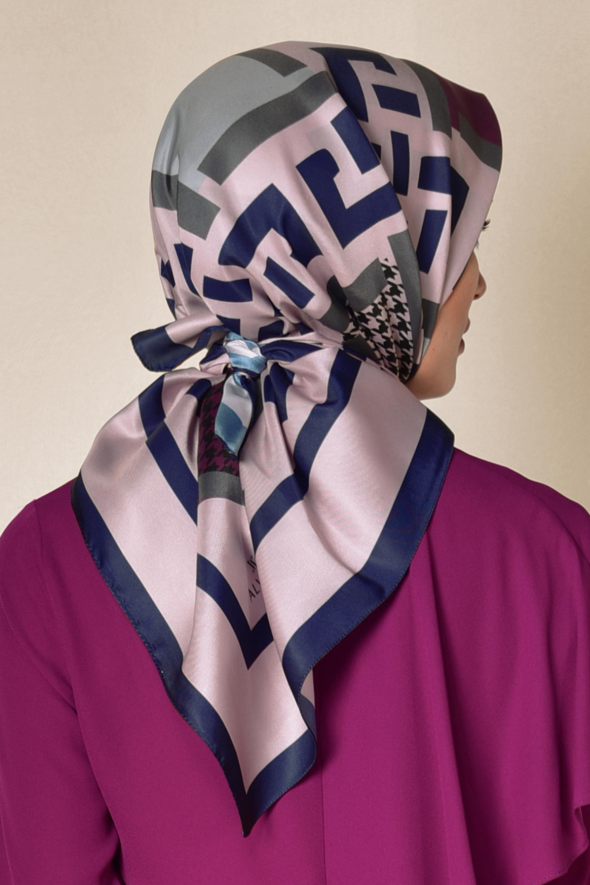 Tesettür giyim PUDRA 9949 ALVİNA DİJİTAL EŞARP