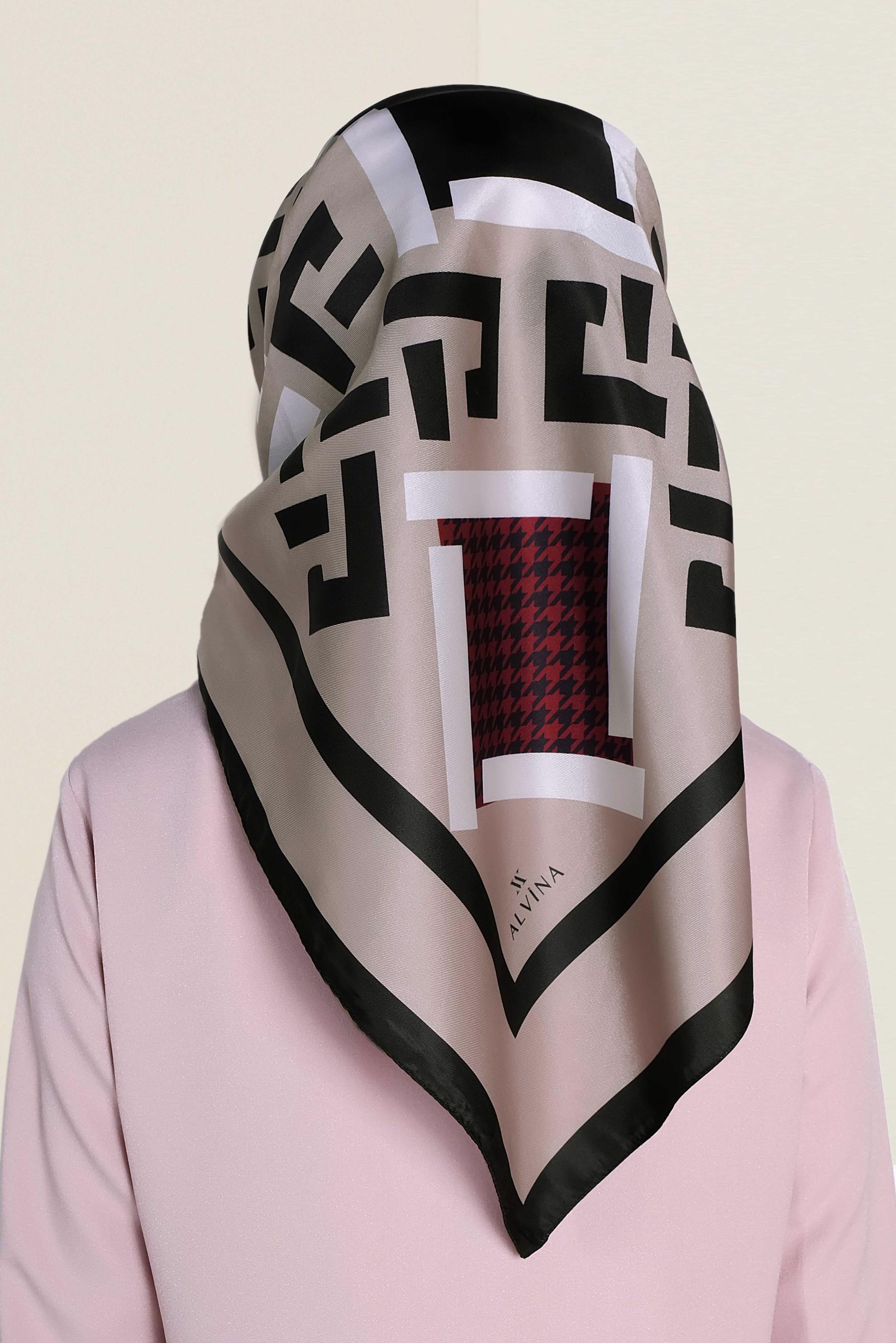 Tesettür giyim VİZON 9949 ALVİNA DİJİTAL EŞARP