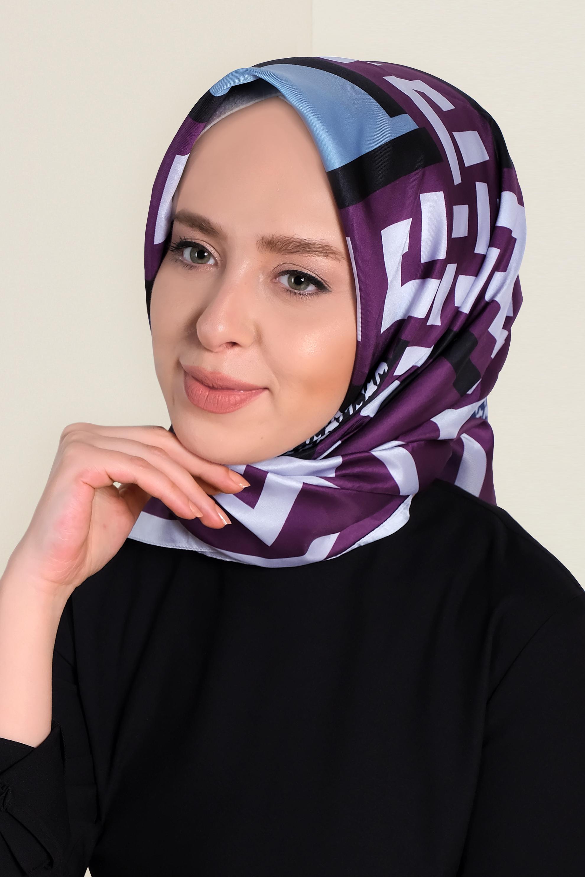 Tesettür giyim MOR 9949 ALVİNA DİJİTAL EŞARP