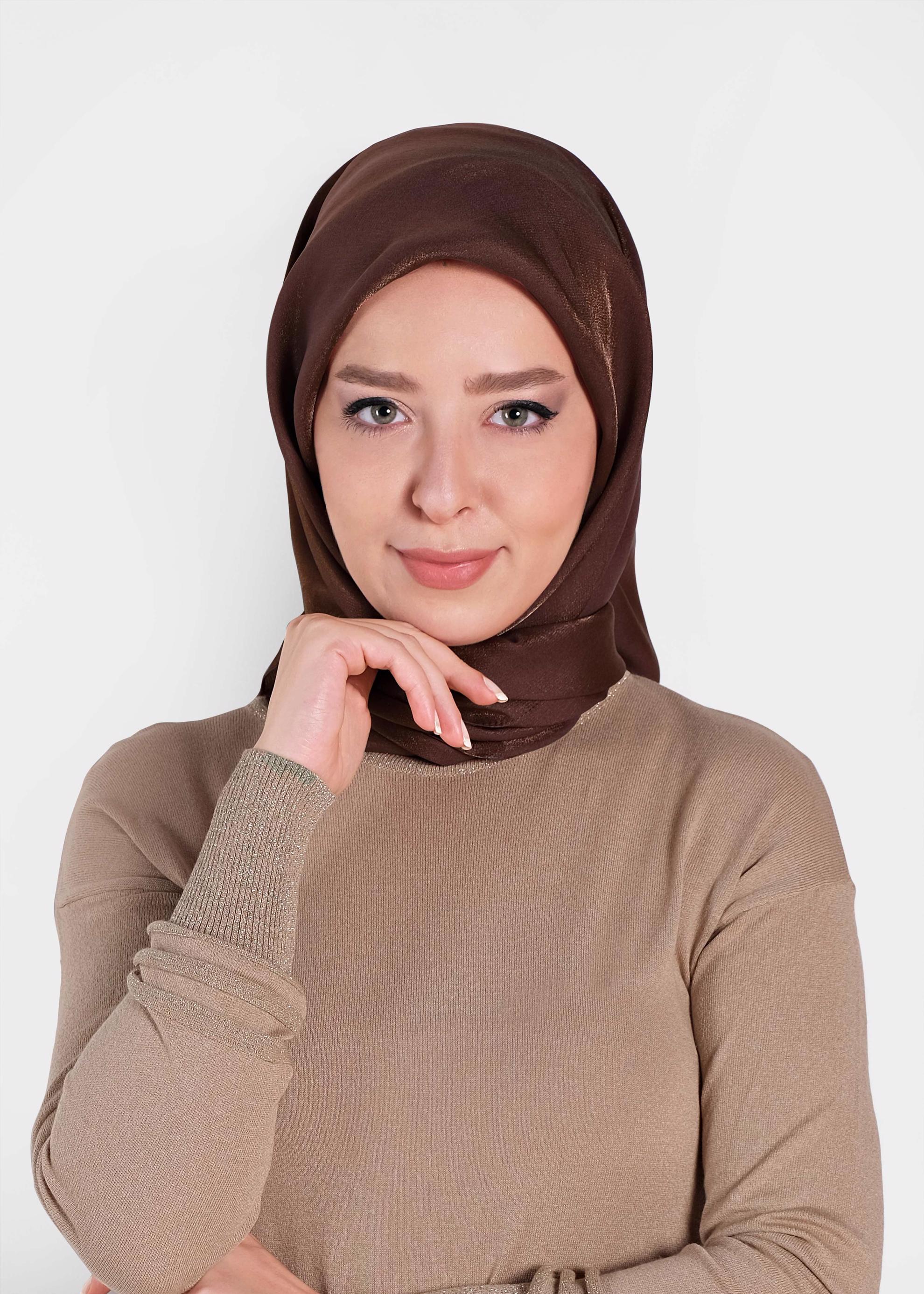 Tesettür giyim BAKIR / BRONZ ALVİNA DÜZ EŞARP 9976
