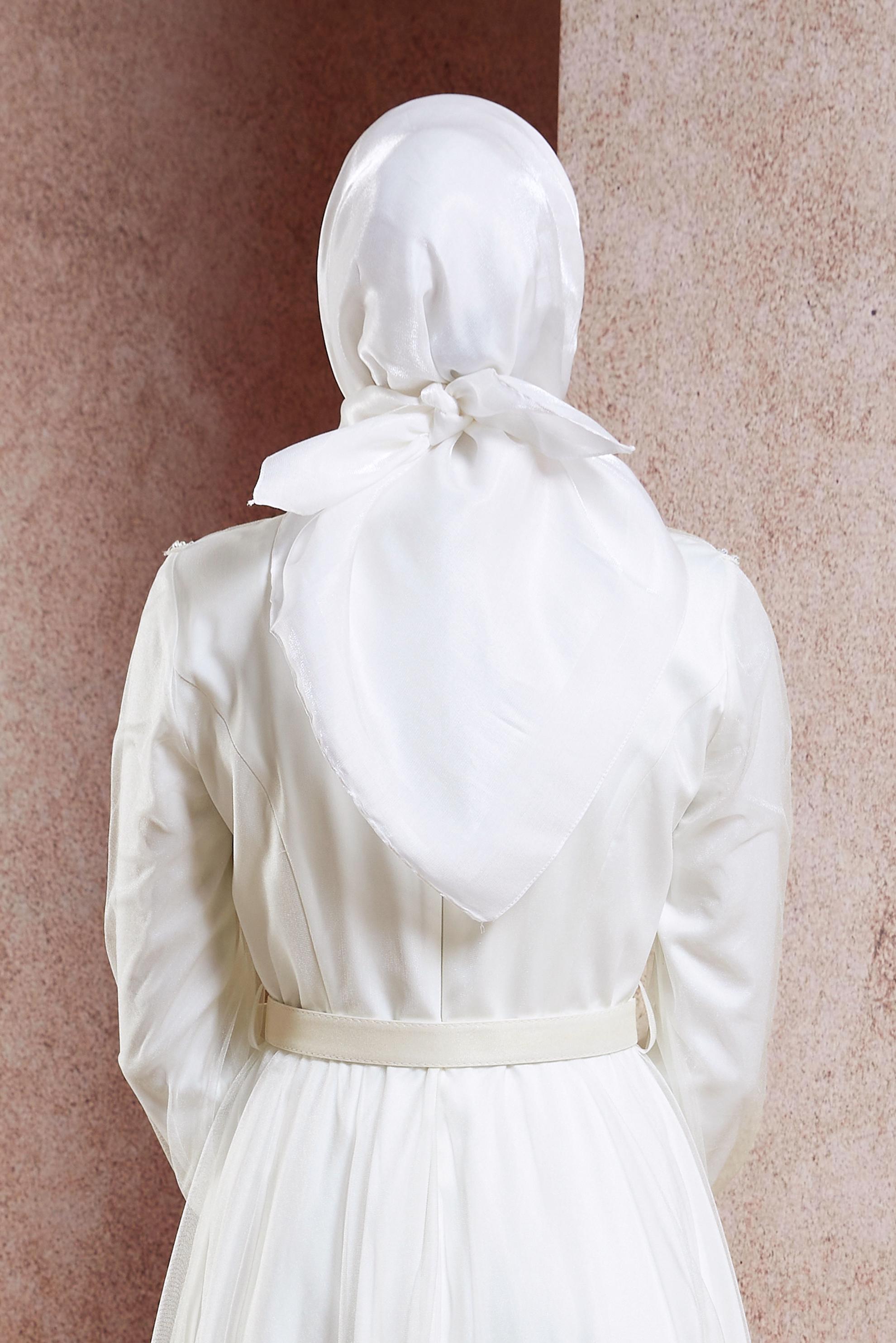 Vêtements hijab ÉCRUE ÉCHARPE DROITE ALVINA 9976