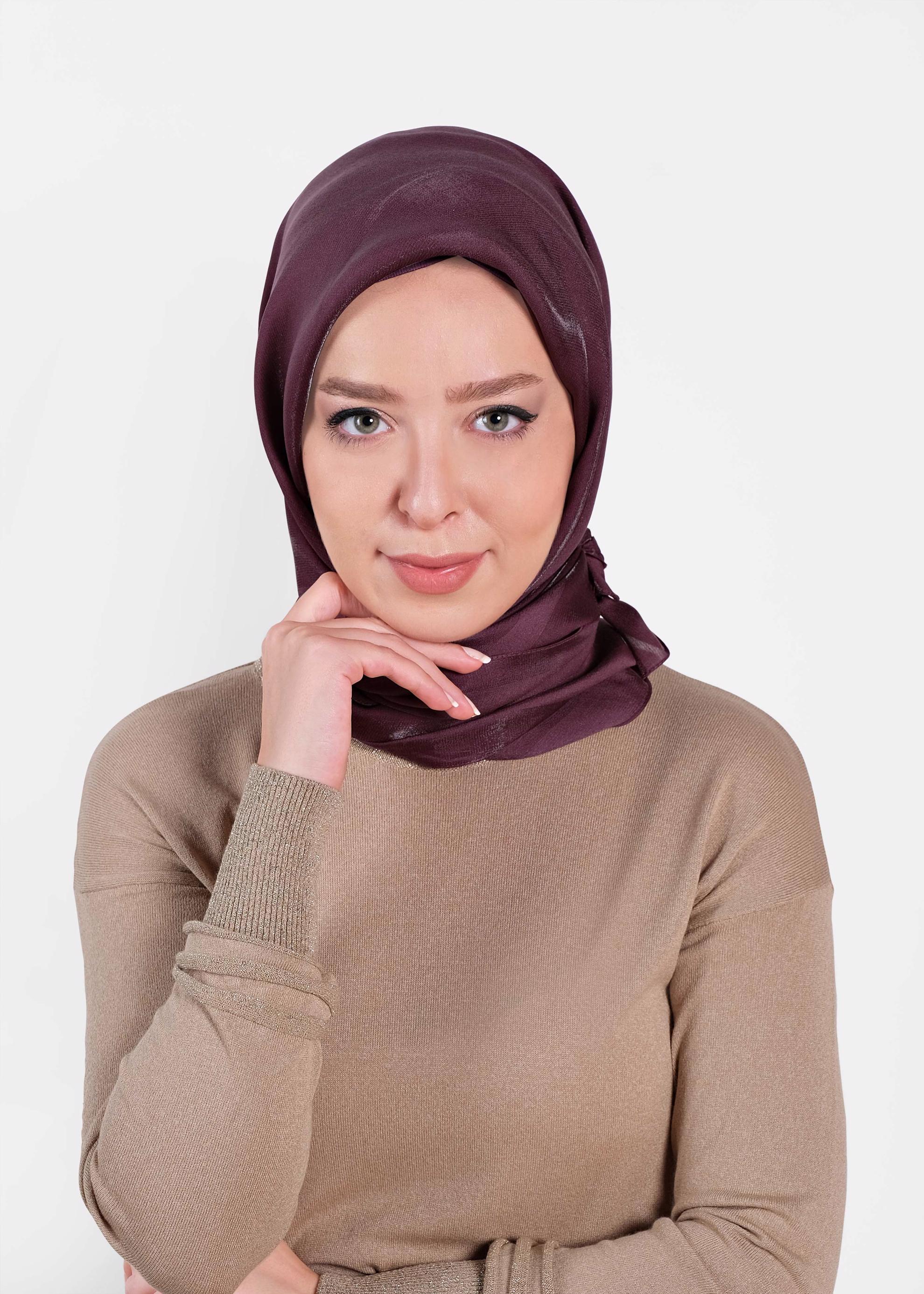 Tesettür giyim MÜRDÜM ALVİNA DÜZ EŞARP 9976