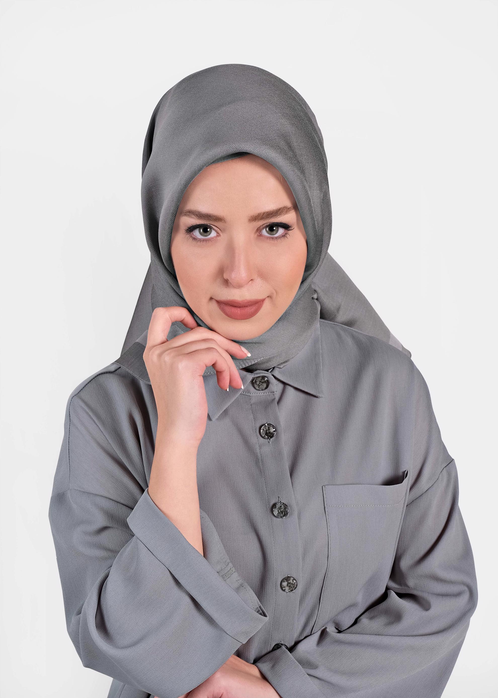 Tesettür giyim SİYAH ALVİNA DÜZ EŞARP 9976