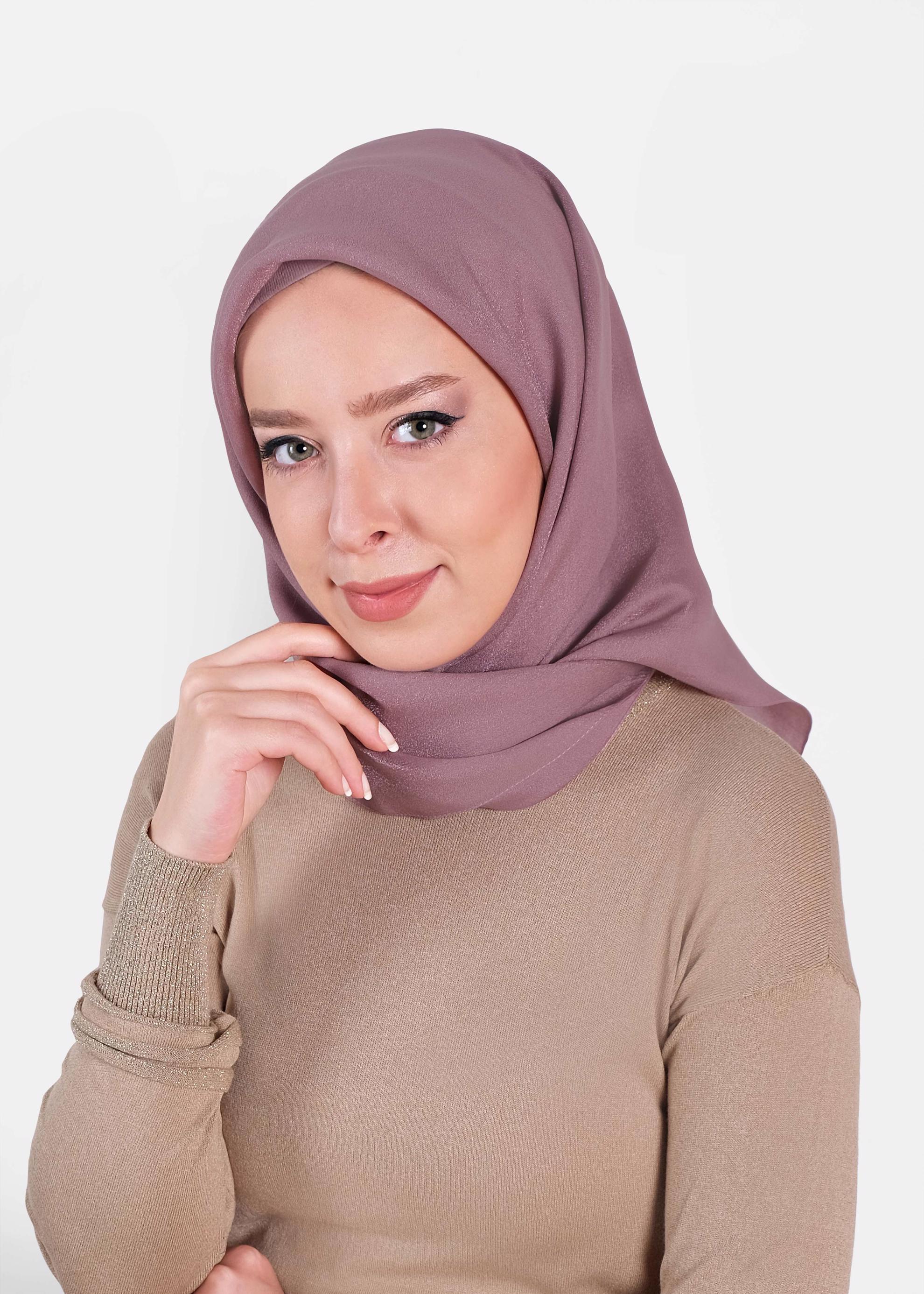 Tesettür giyim PEMBE ALVİNA DÜZ EŞARP 9976