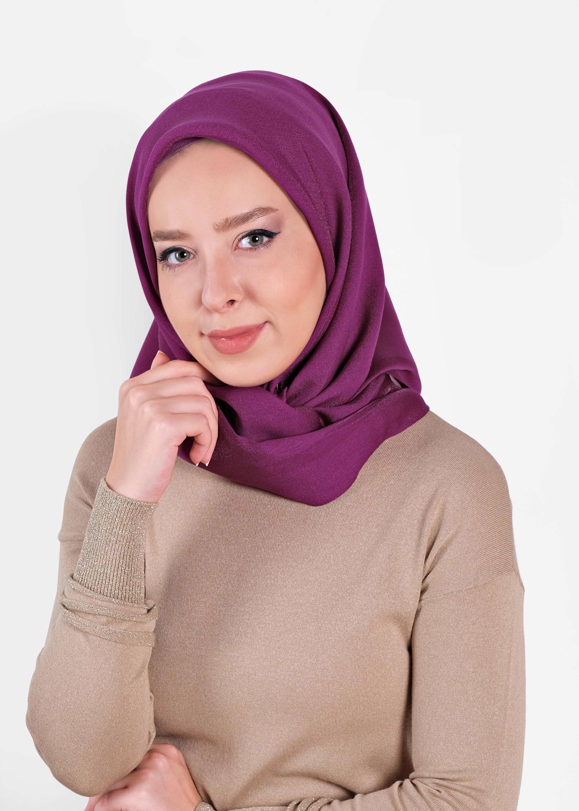 Tesettür giyim BORDO ALVİNA DÜZ EŞARP 9976