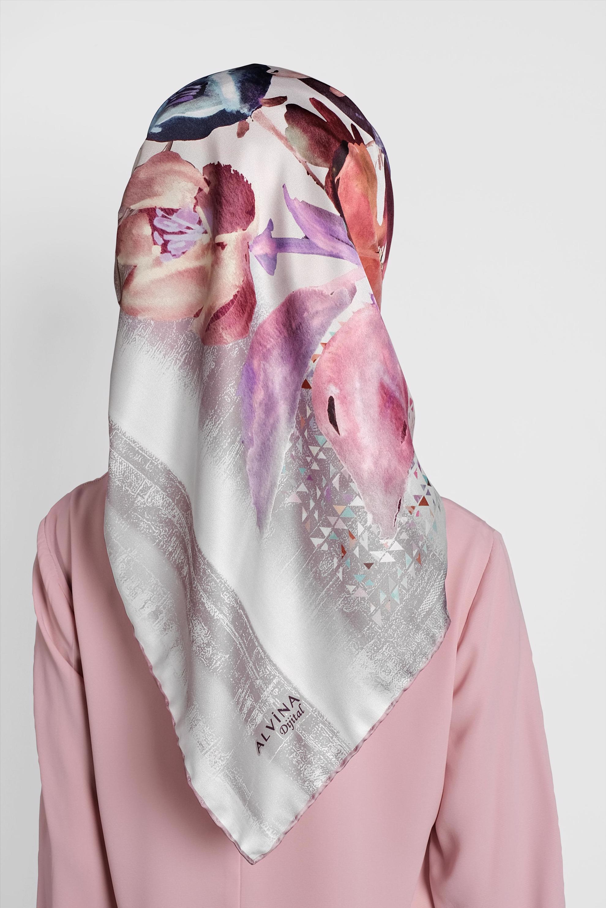 Tesettür giyim BEJ 9985 ALVİNA DİJİTAL EŞARP