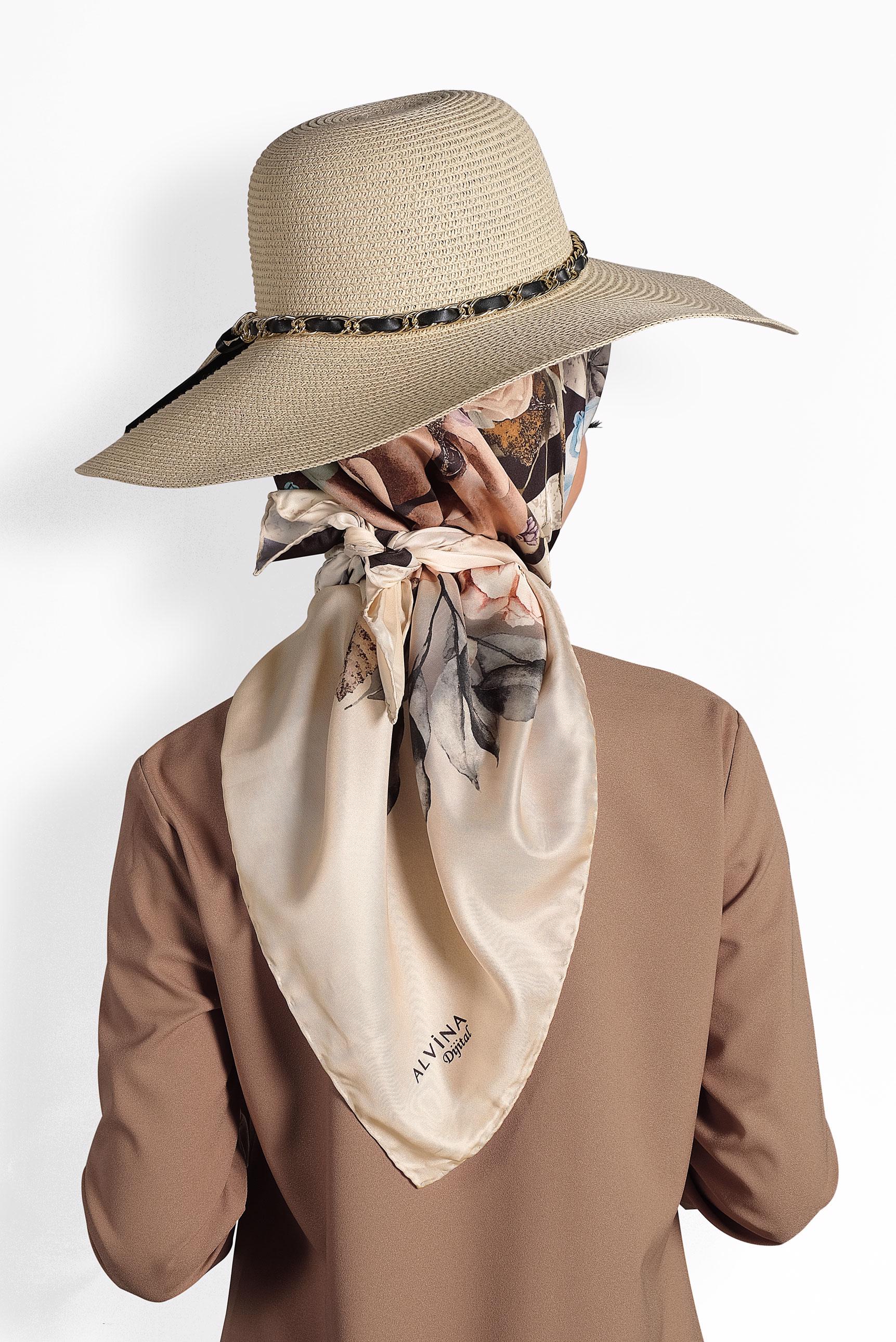 Tesettür giyim PUDRA 9986 ALVİNA DİJİTAL EŞARP