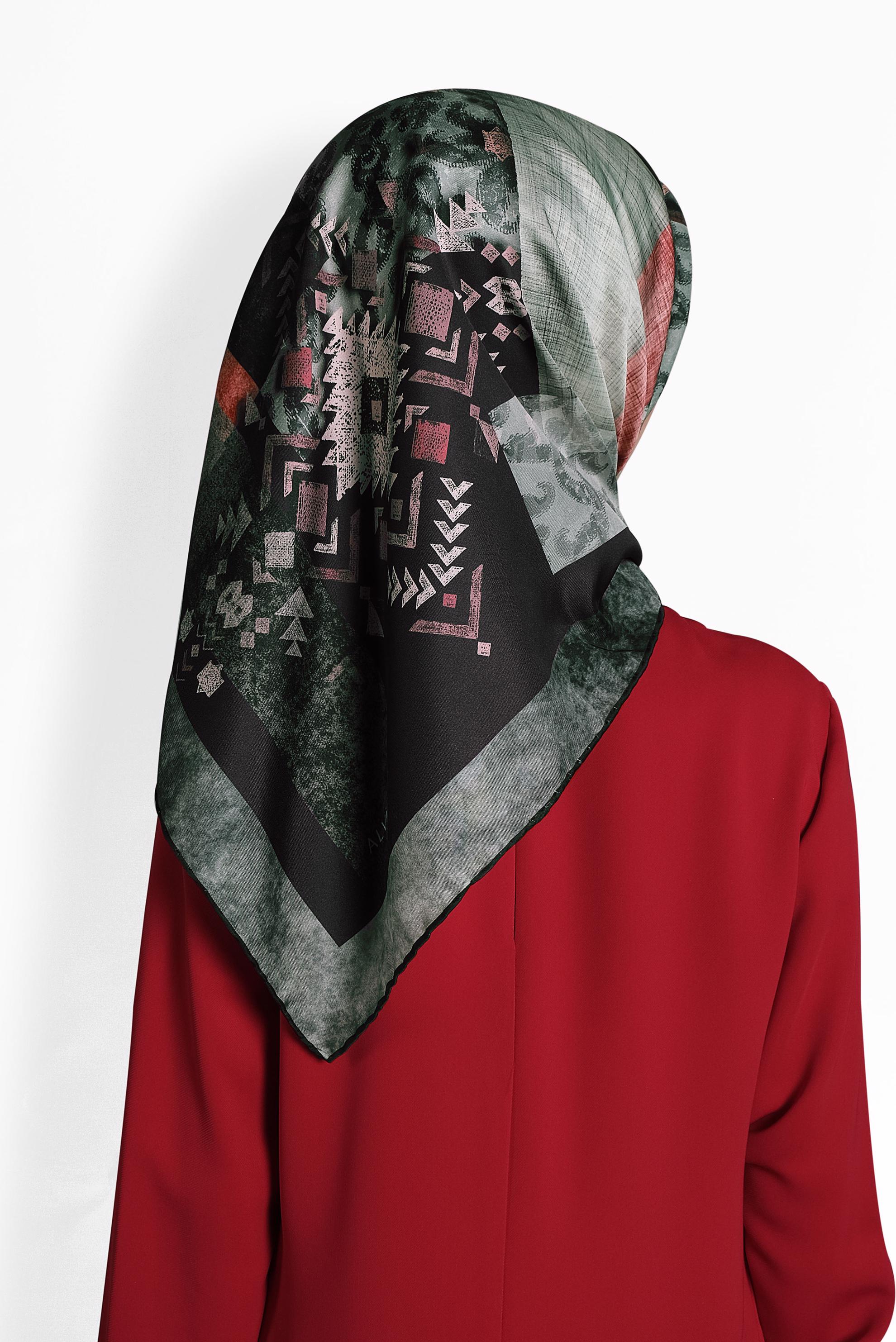 Tesettür giyim SİYAH 9987 ALVİNA DİJİTAL EŞARP