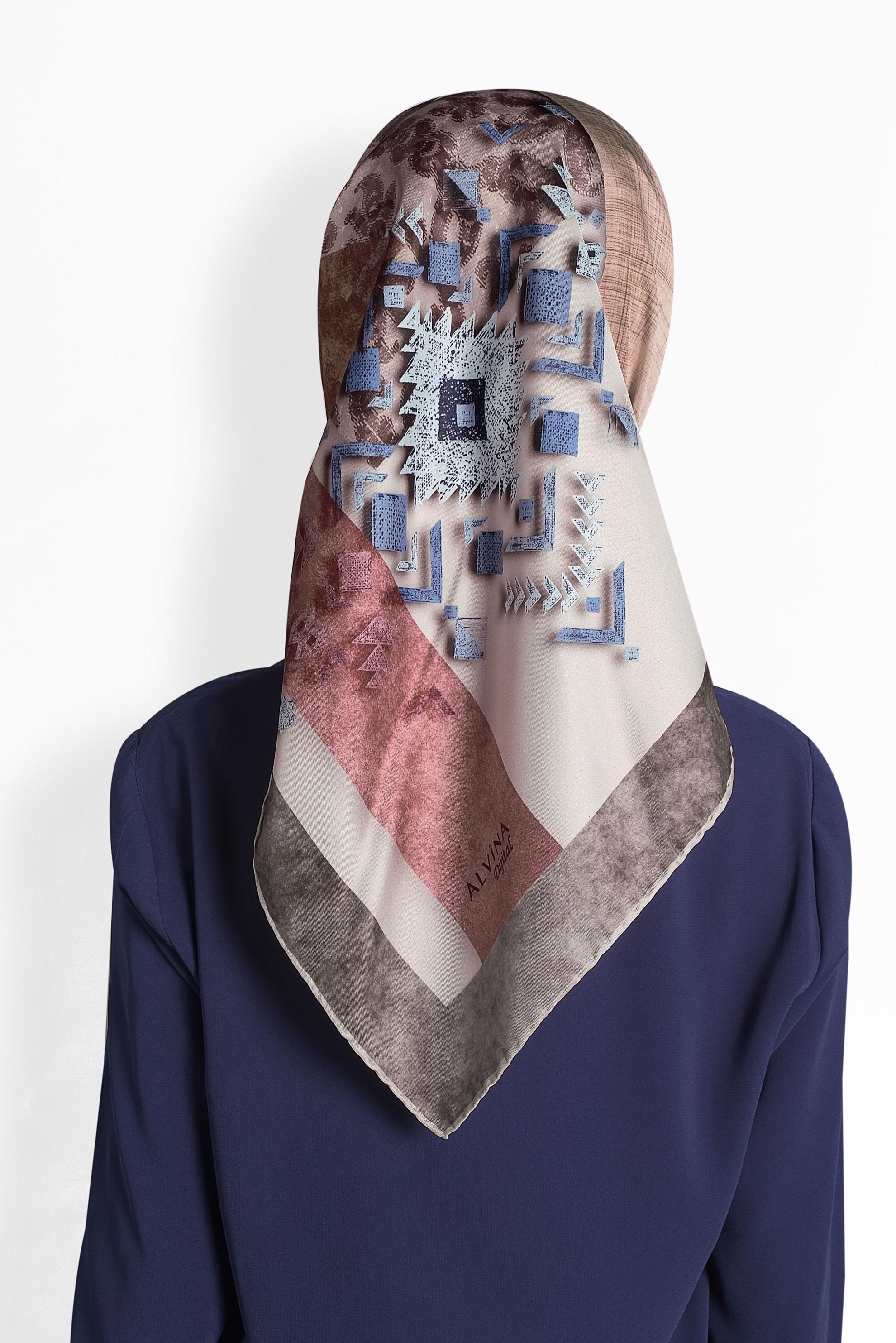 Tesettür giyim BEJ 9987 ALVİNA DİJİTAL EŞARP