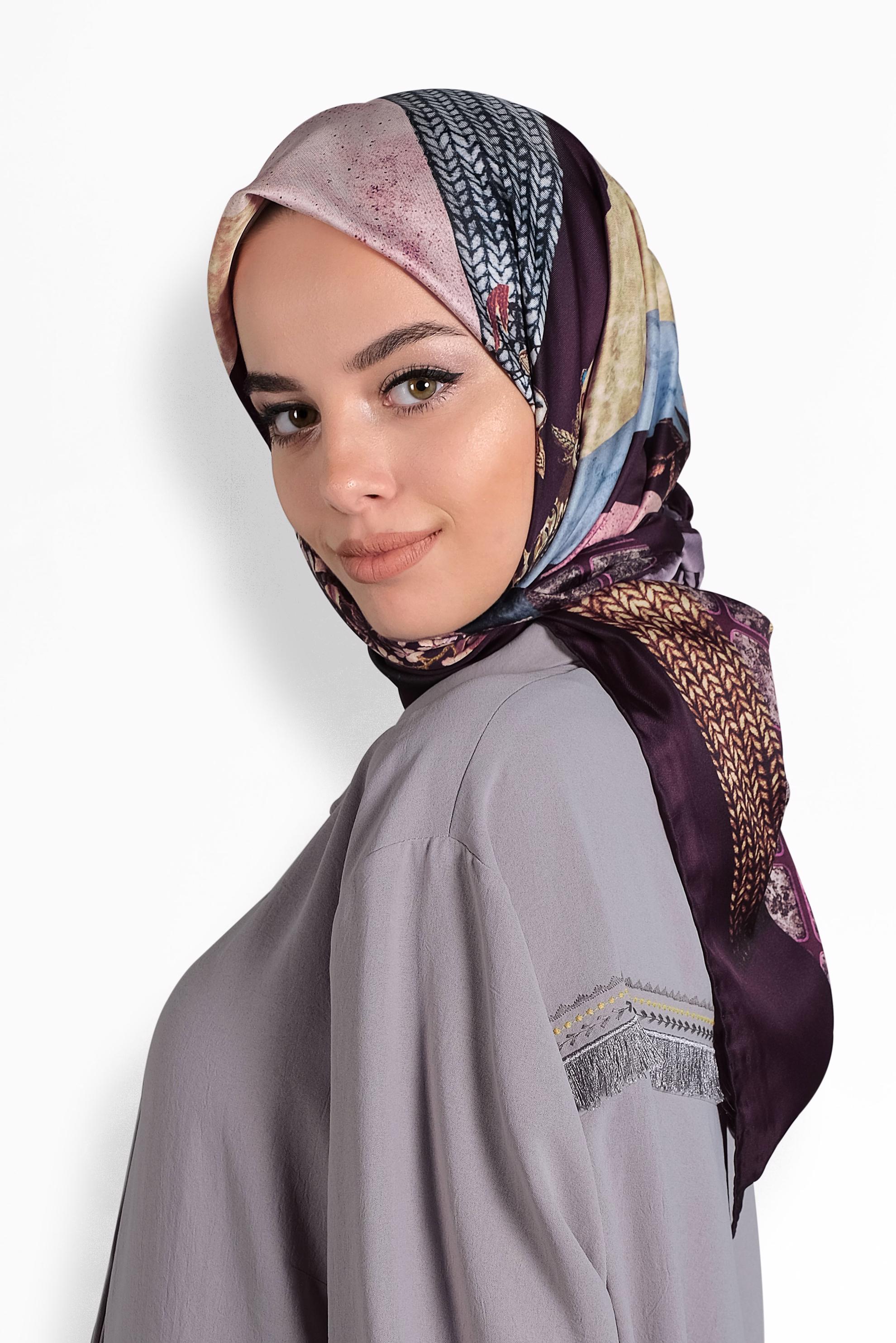 Tesettür giyim MÜRDÜM 9989 ALVİNA DİJİTAL EŞARP