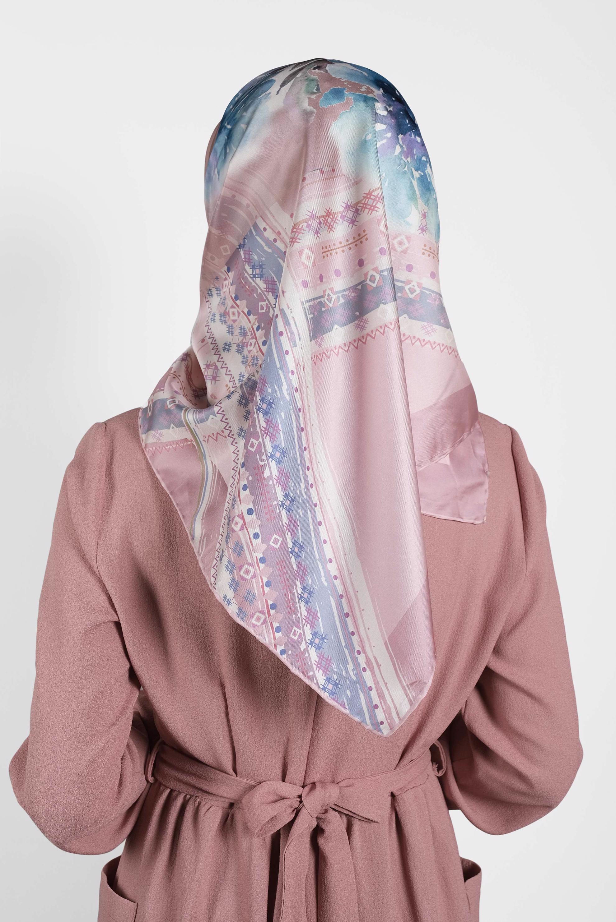Tesettür giyim PUDRA 9990 ALVİNA DİJİTAL EŞARP