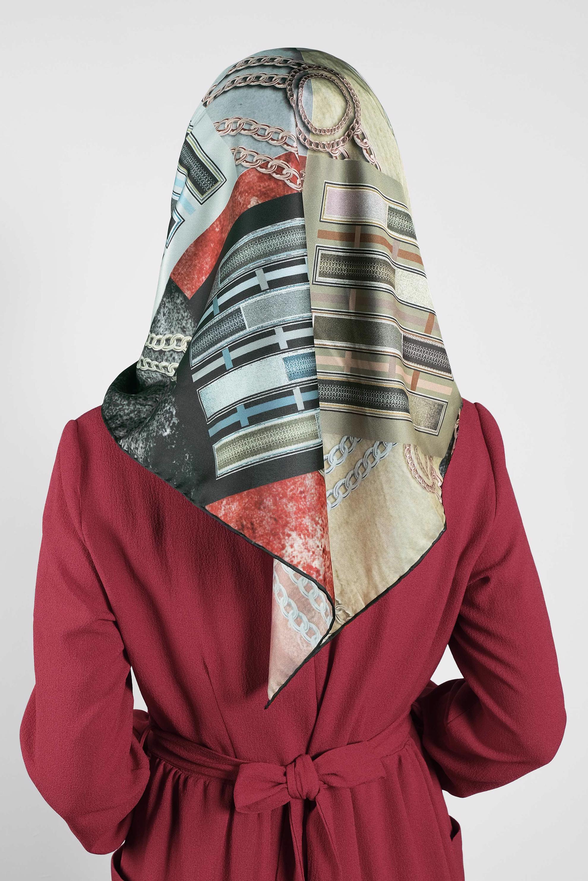 Tesettür giyim SİYAH 9991 ALVİNA DİJİTAL EŞARP