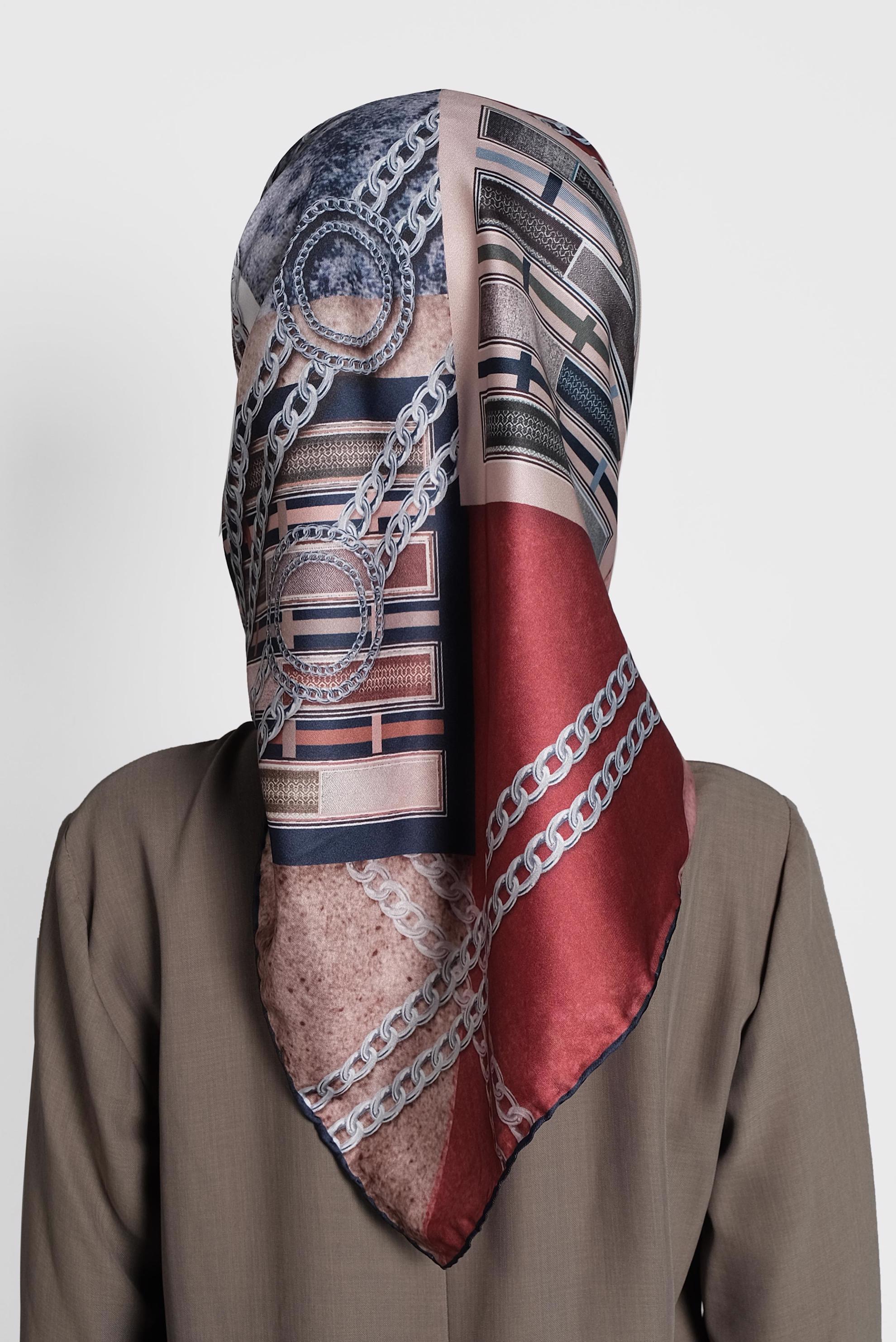 Tesettür giyim LACİVERT 9991 ALVİNA DİJİTAL EŞARP