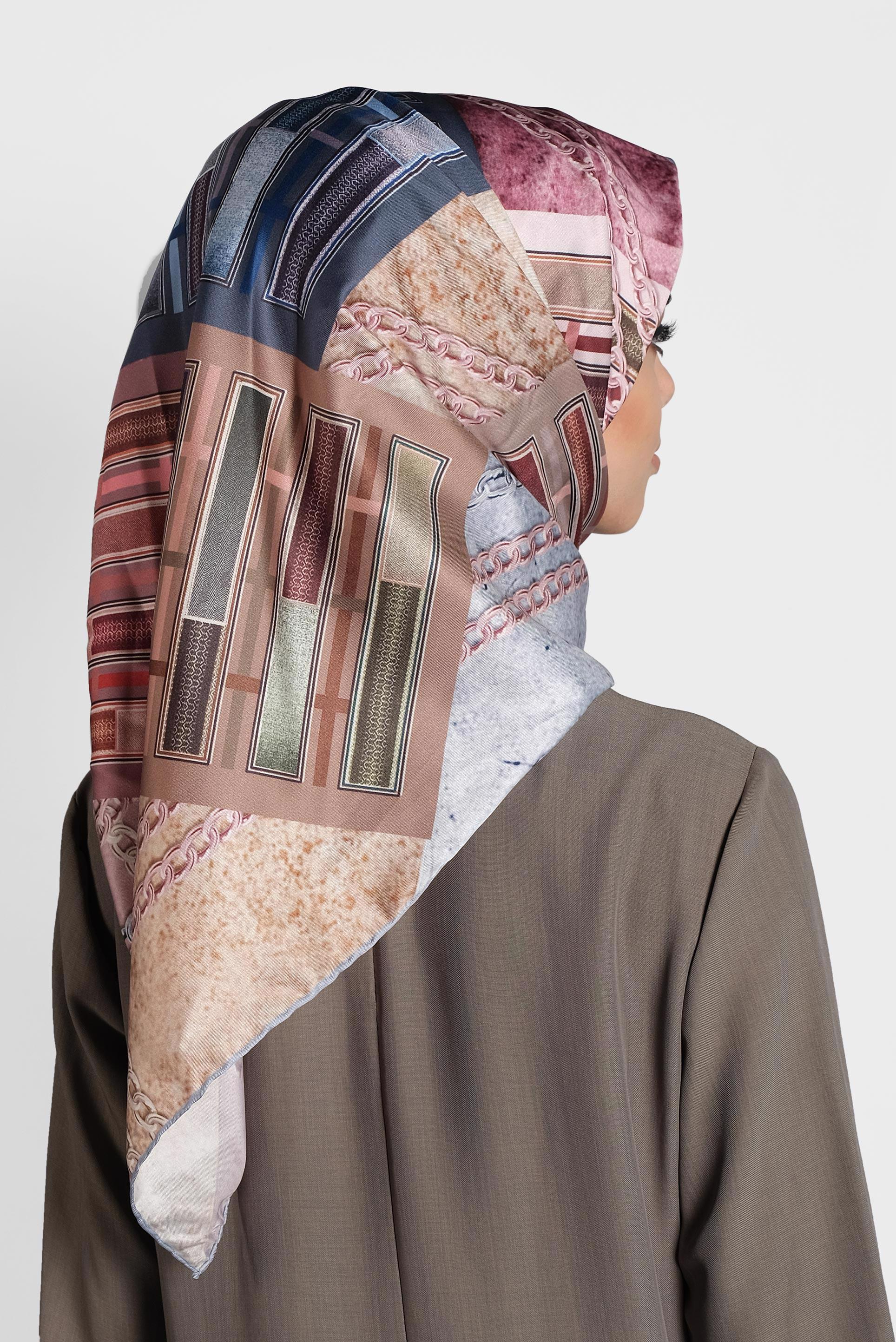 Tesettür giyim MAVİ 9991 ALVİNA DİJİTAL EŞARP