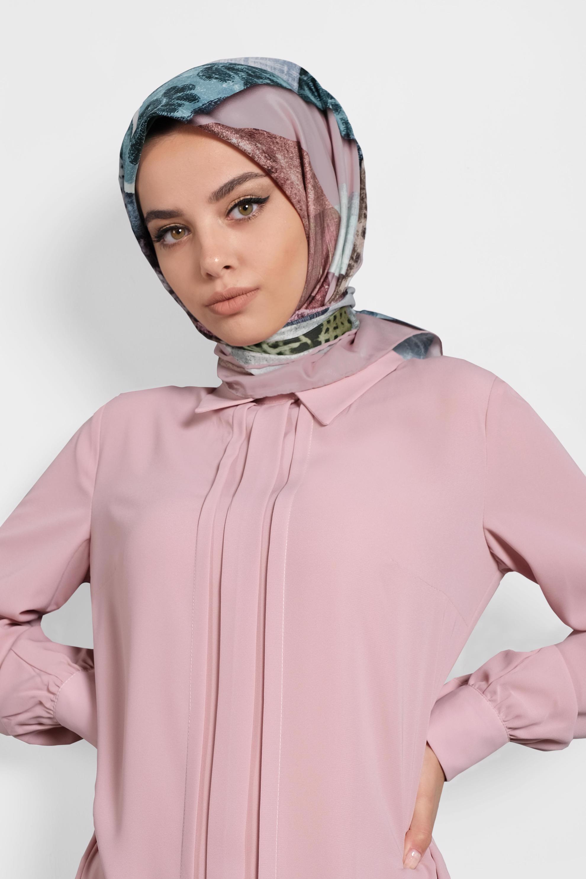 Tesettür giyim PUDRA 9992 ALVİNA DİJİTAL EŞARP