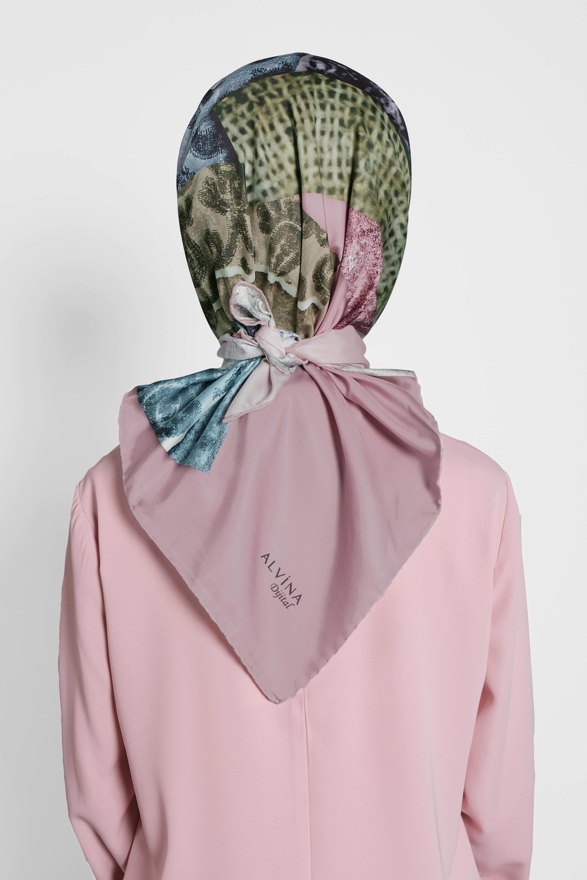 Tesettür giyim PUDRA 9992 ALVİNA DİJİTAL EŞARP