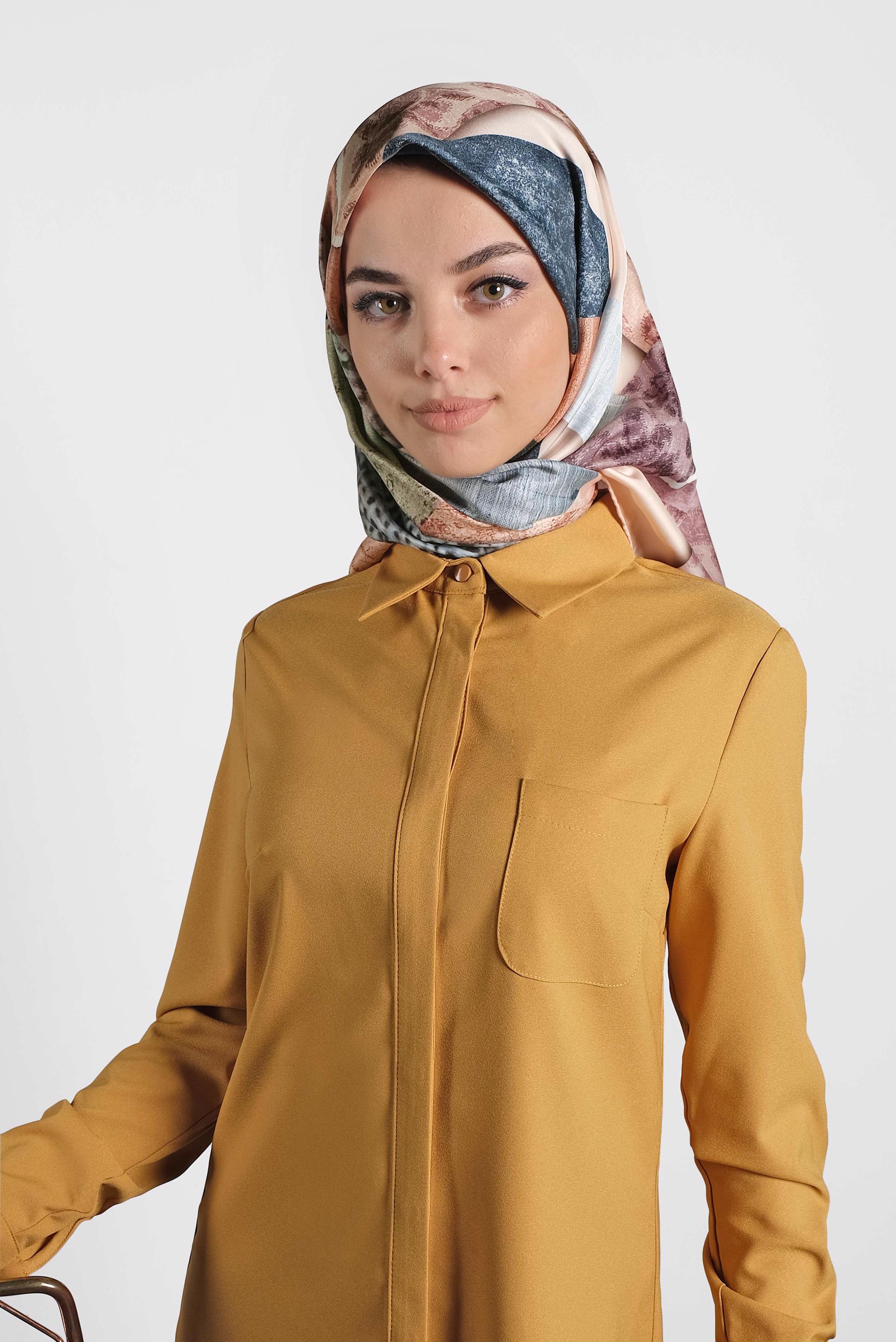 Tesettür giyim PUDRA 9992 ALVİNA DİJİTAL EŞARP