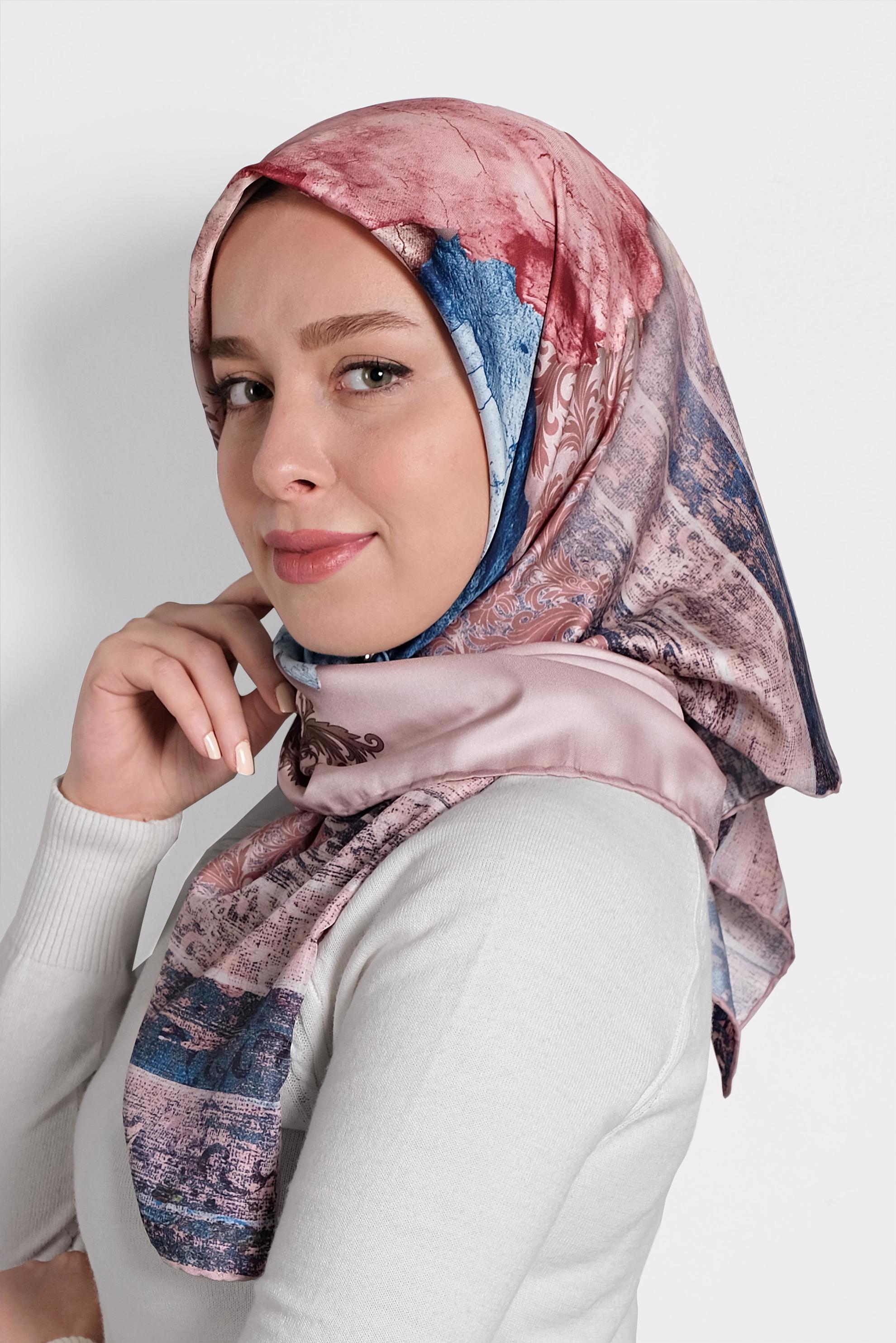 Tesettür giyim PUDRA 9993 ALVİNA DİJİTAL EŞARP