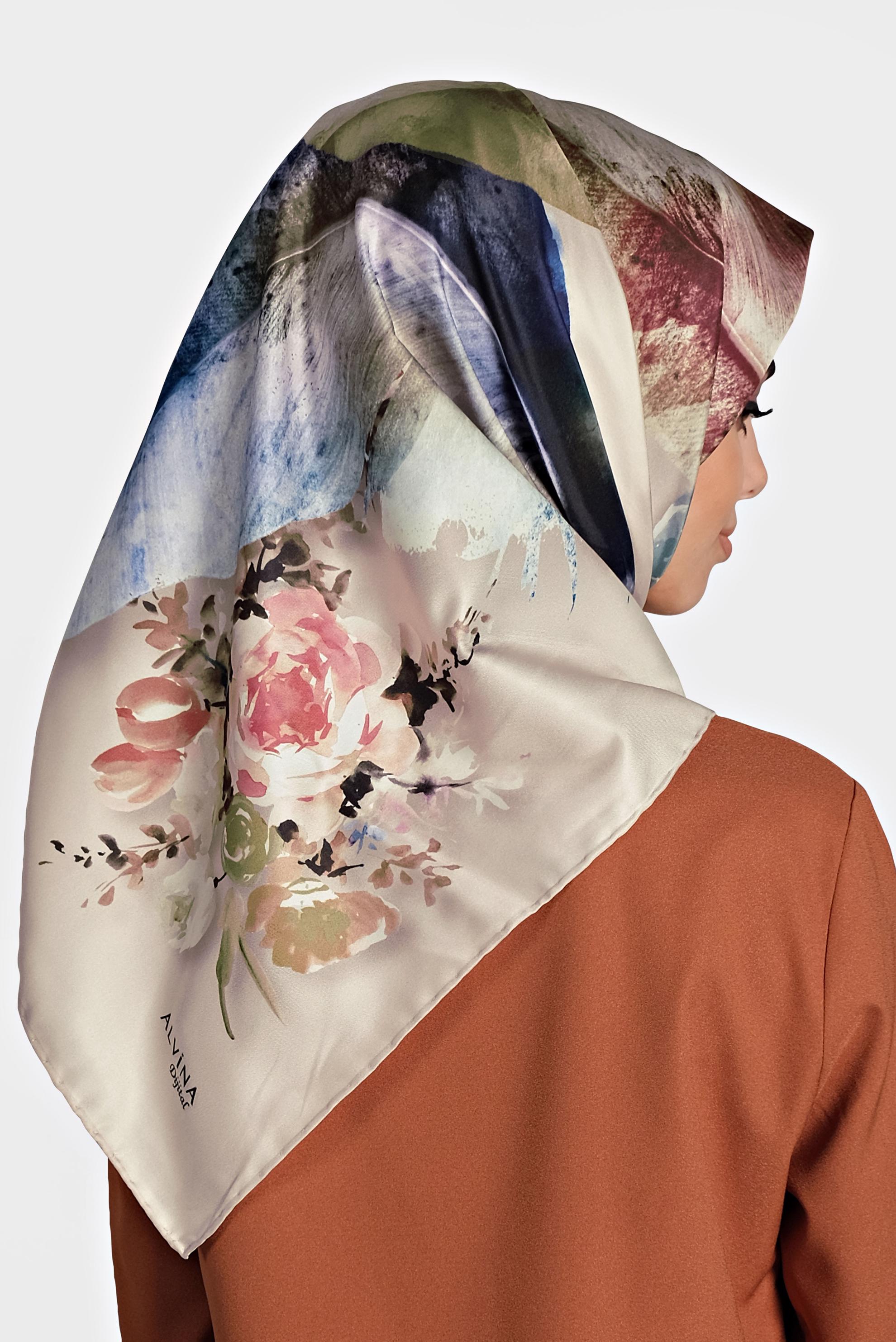 Tesettür giyim BEJ 9994 ALVİNA DİJİTAL EŞARP