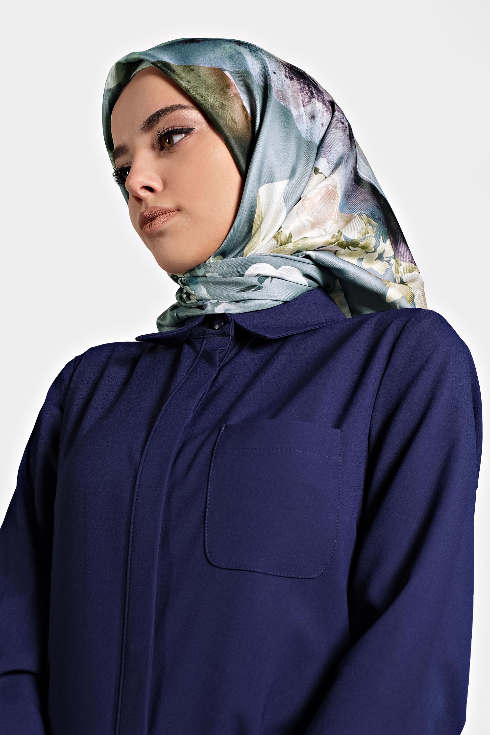 Tesettür giyim LACİVERT 9994 ALVİNA DİJİTAL EŞARP