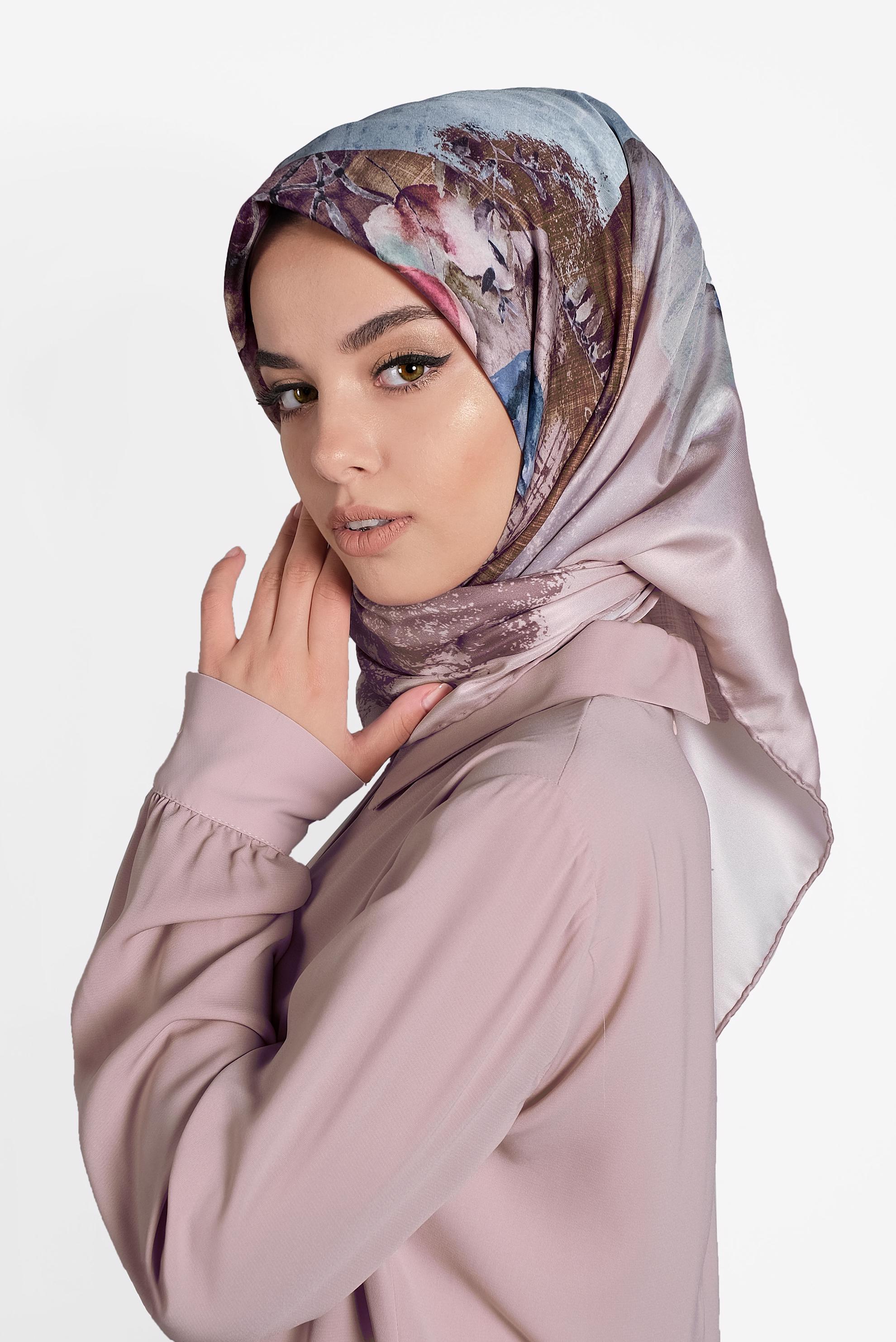 Tesettür giyim PUDRA 9996 ALVİNA DİJİTAL EŞARP