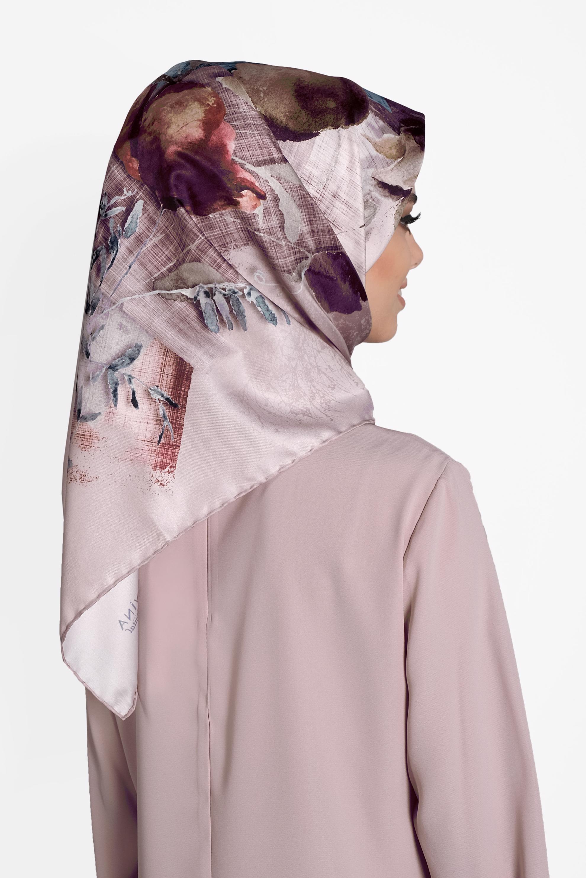 Tesettür giyim PUDRA 9996 ALVİNA DİJİTAL EŞARP