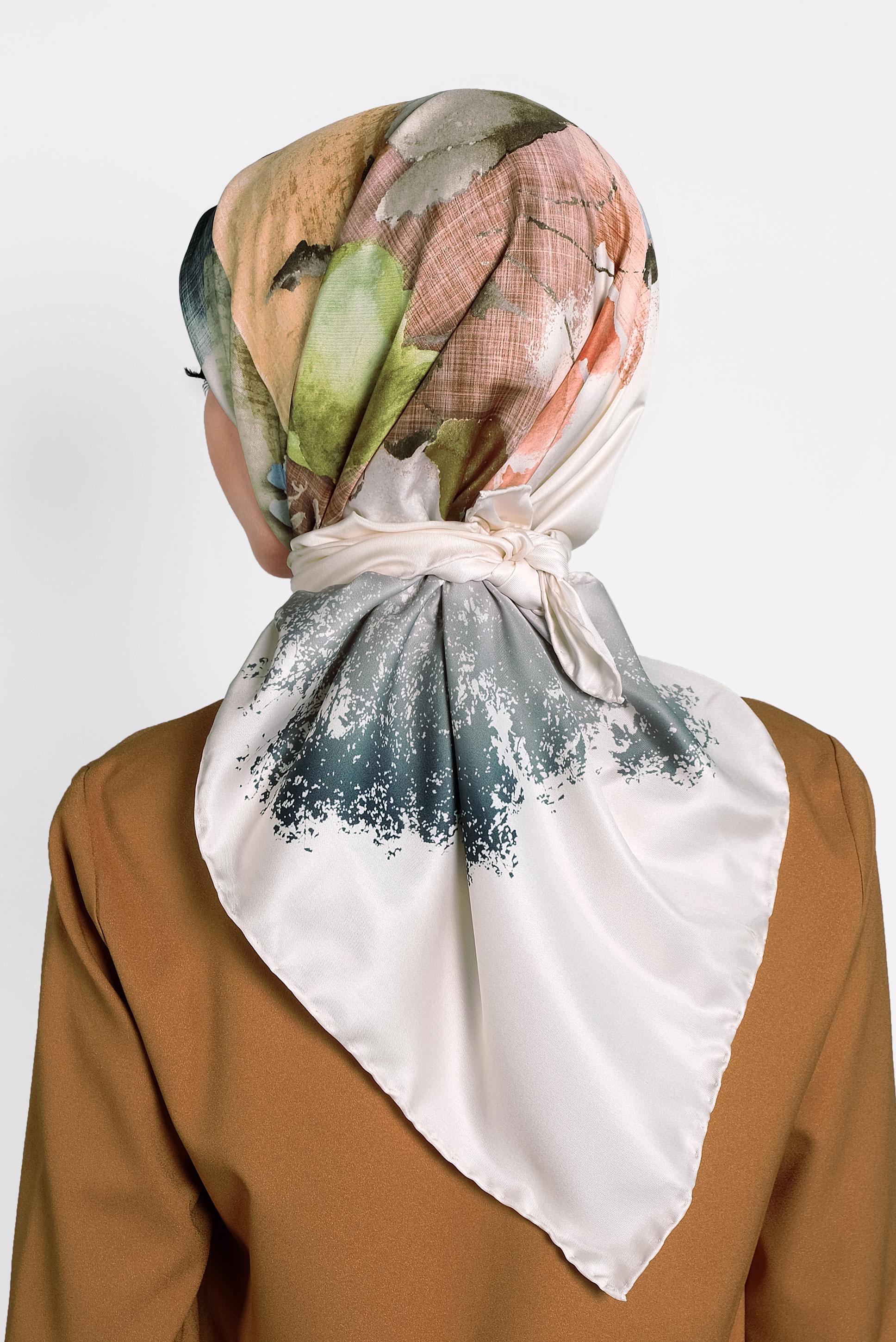 Tesettür giyim BEJ 9996 ALVİNA DİJİTAL EŞARP