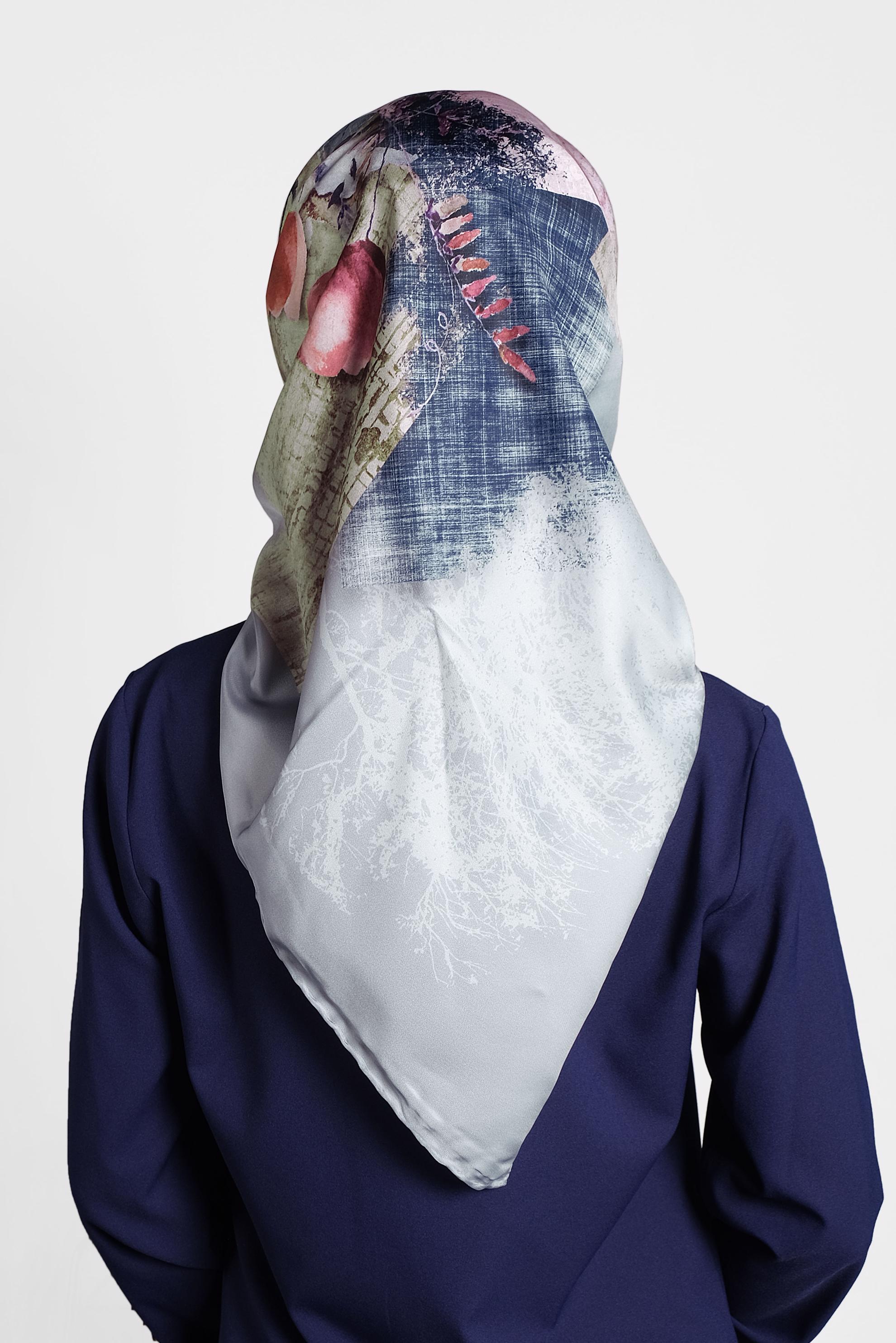 Tesettür giyim MAVİ 9996 ALVİNA DİJİTAL EŞARP