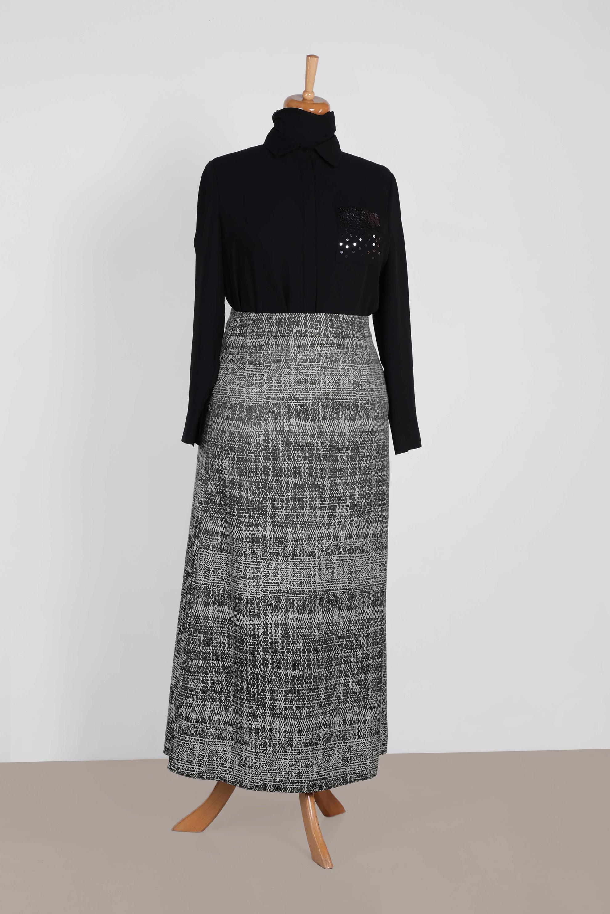 Vêtements hijab GRIS Jupe 6322 