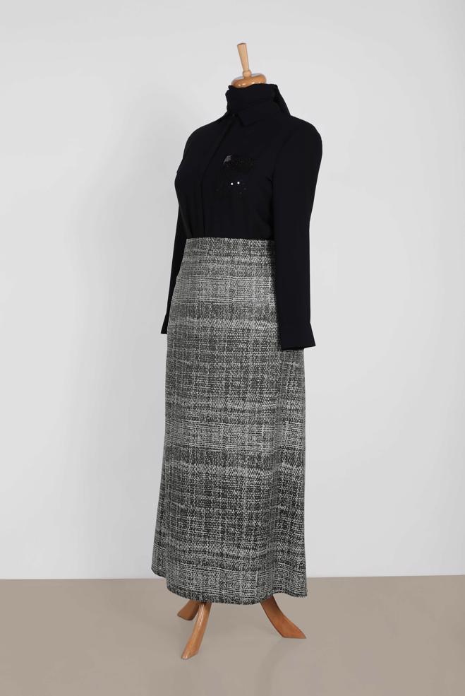 Vêtements hijab GRIS Jupe 6322  - ALVİNA