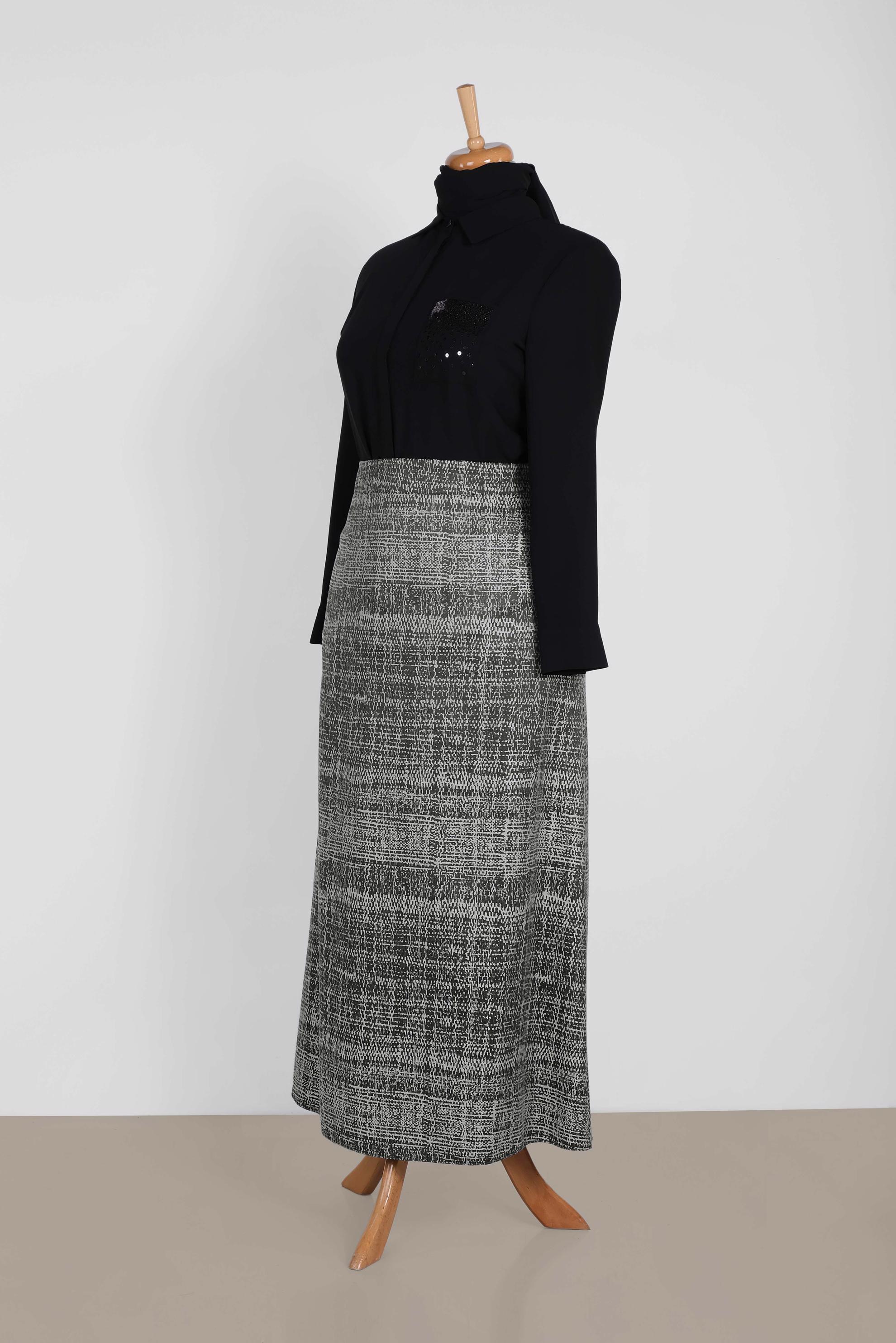 Vêtements hijab GRIS Jupe 6322 